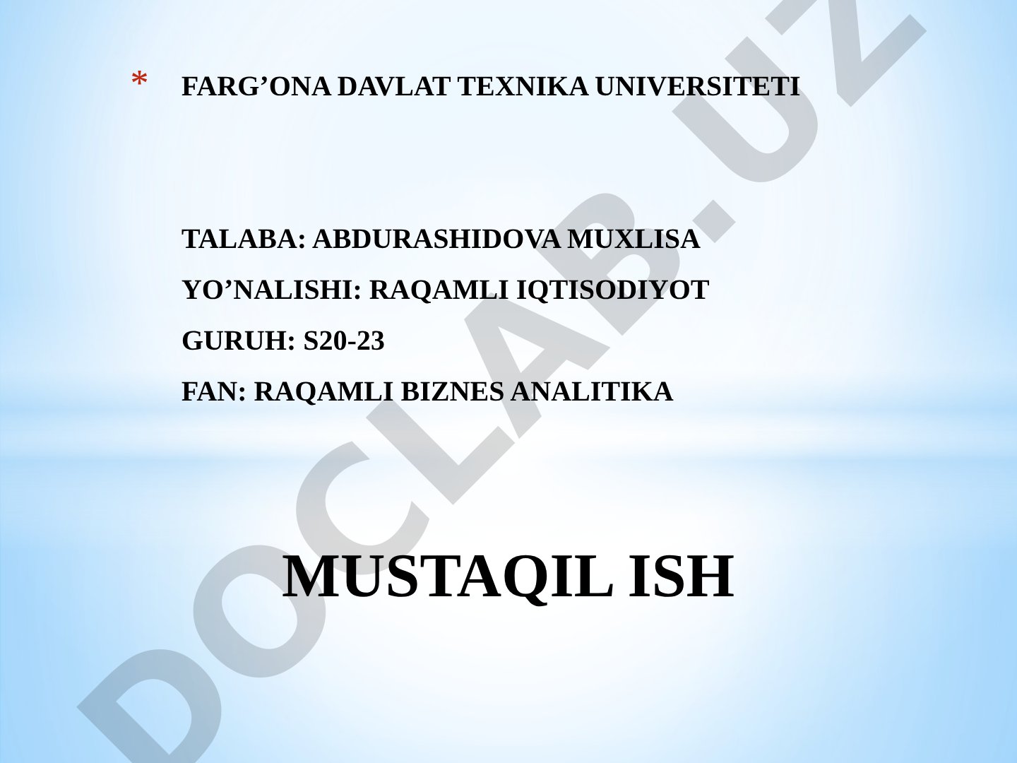 Kichik va o'rta biznes uchun raqamli analitik yechimlar