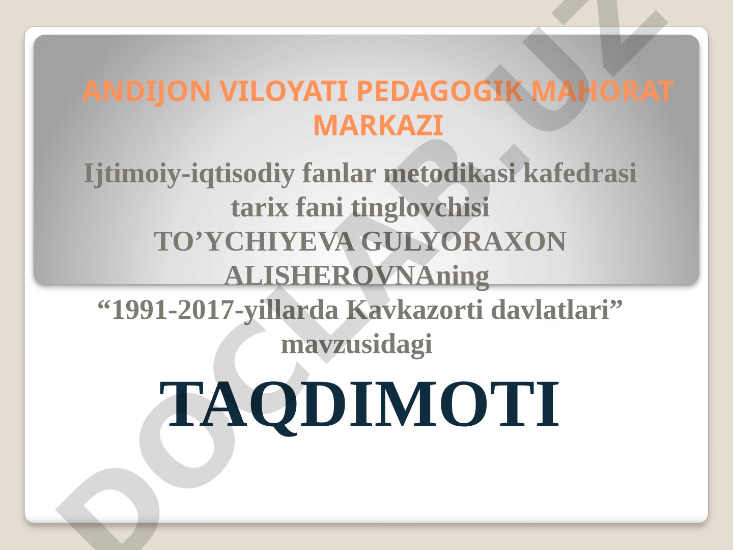 1991-2017-yillarda Kavkazorti davlatlari