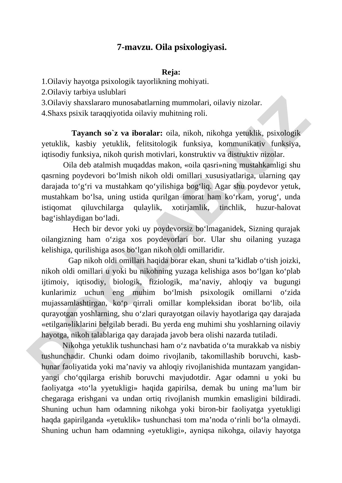 Oila psixologiyasi