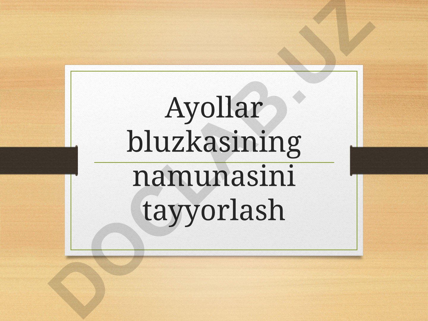 Ayollar bluzkasining namunasini tayyorlash va o'lchovlarni qiyosiy tahlil