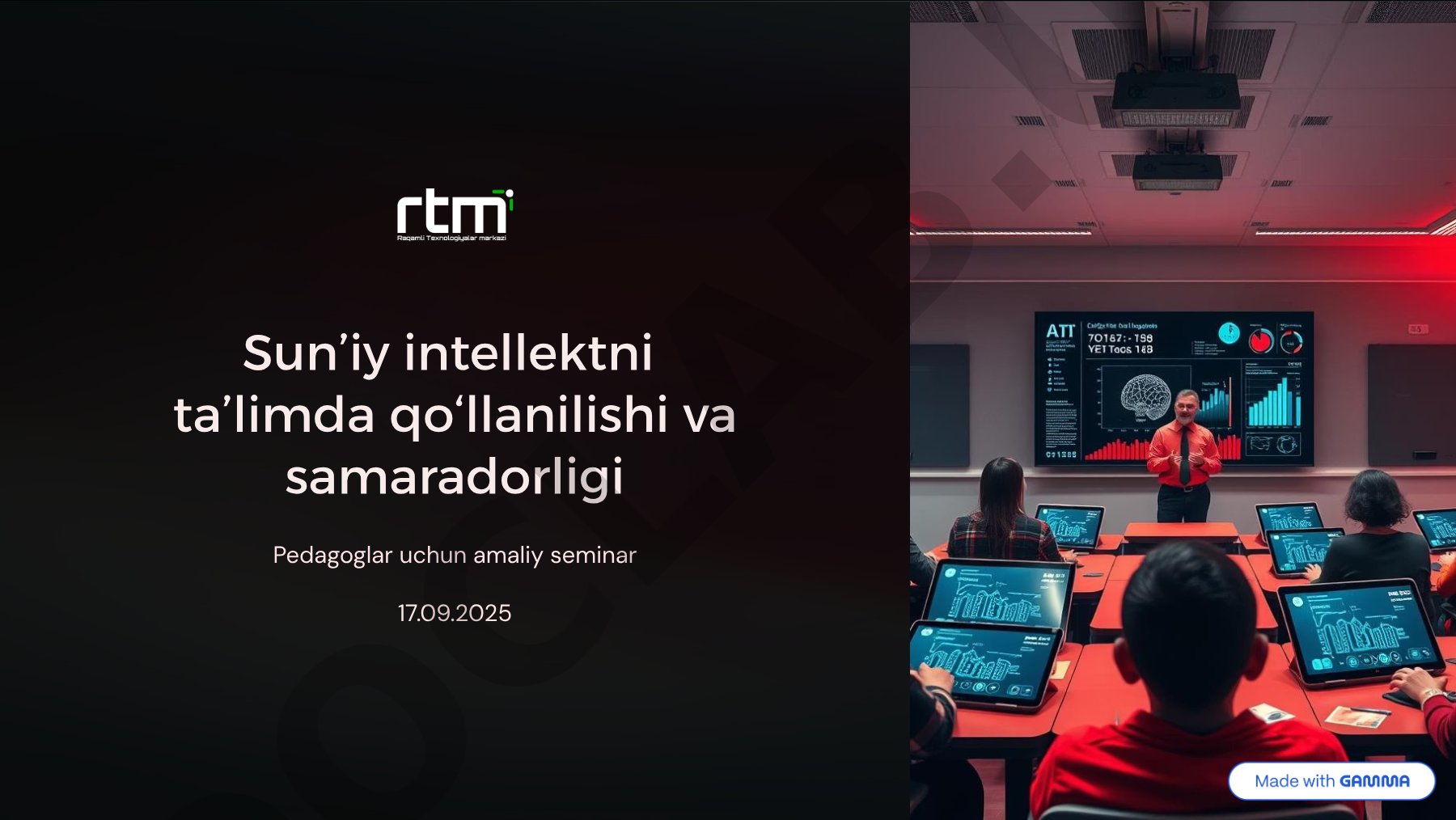 Sun'iy intellektni ta'limda qo'llanilishi va samaradorligi