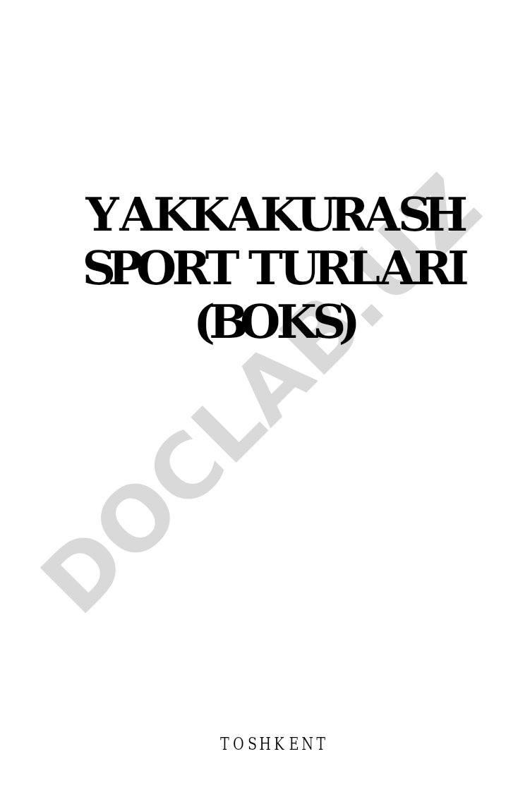 Yakkakurash sport turlari (Boks)