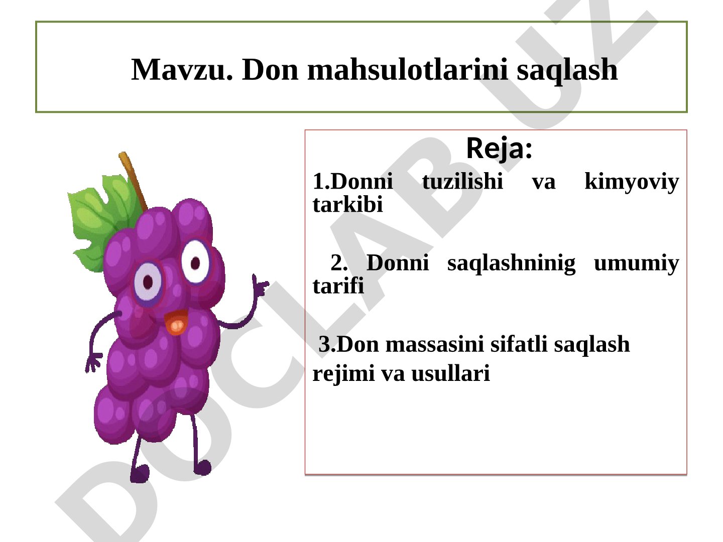 Don mahsulotlarini saqlash
