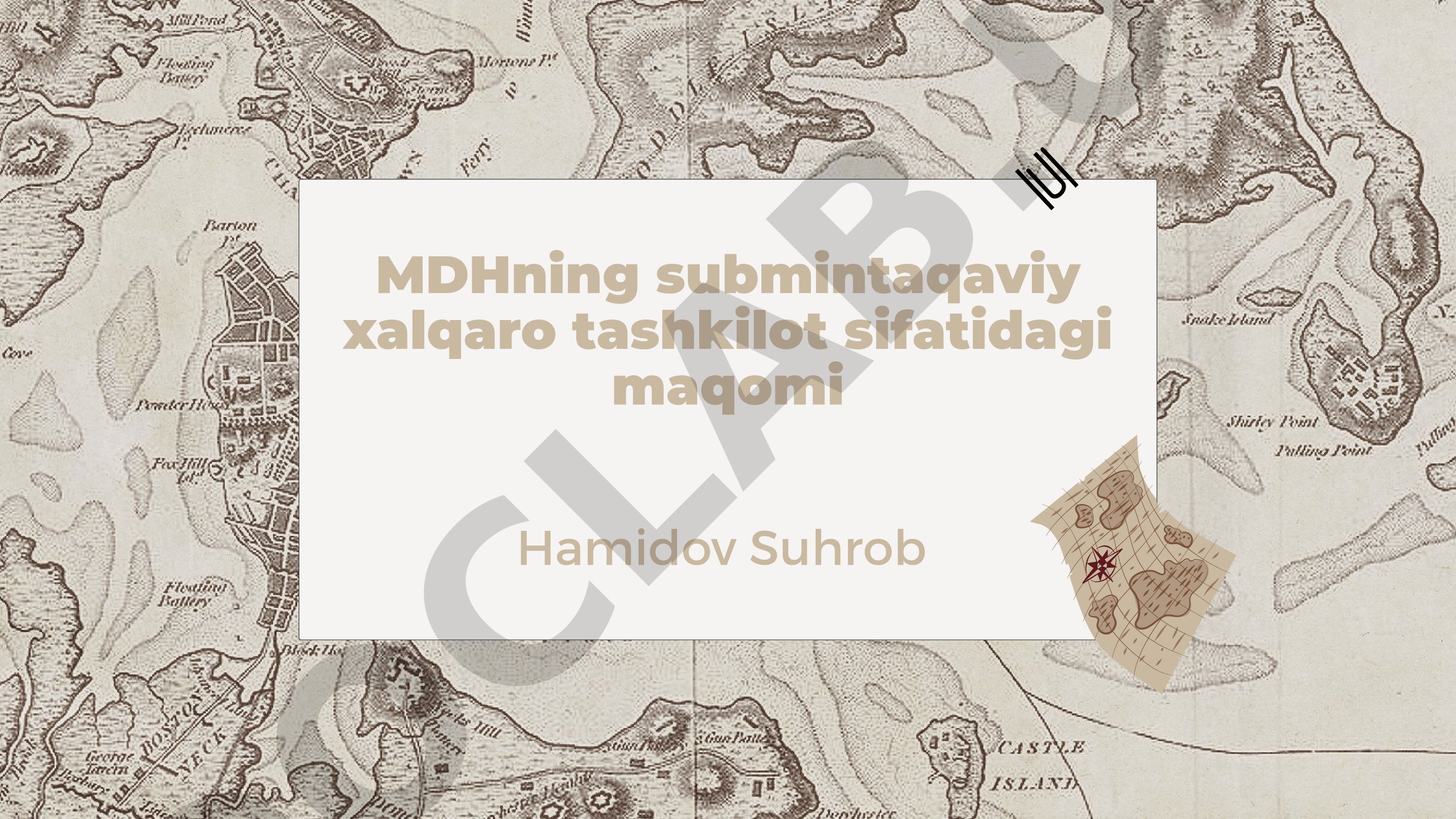 MDHning submintaqaviy xalqaro tashkilot sifatidagi maqomi
