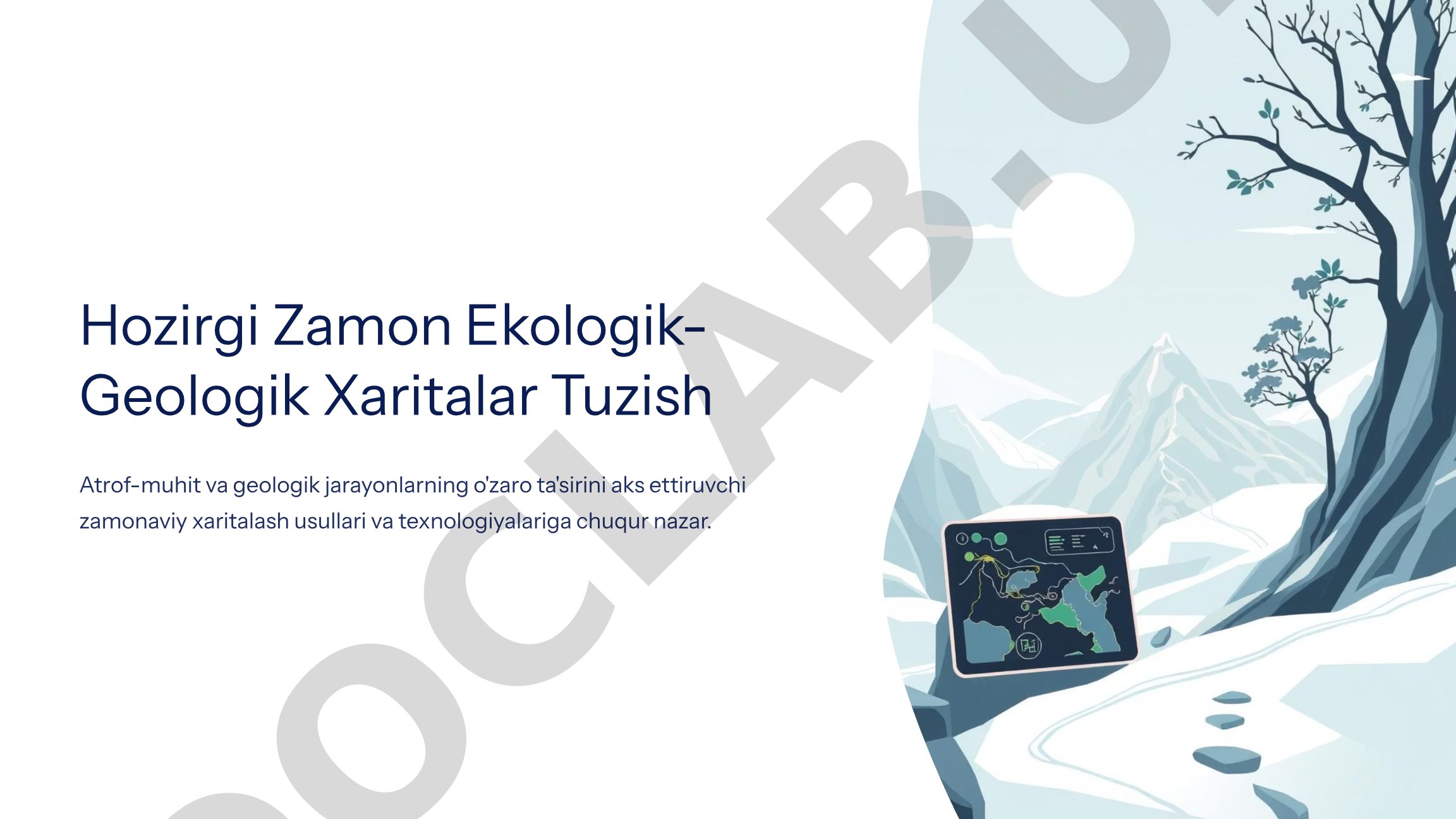 Hozirgi Zamon Ekologik-Geologik Xaritalar Tuzish