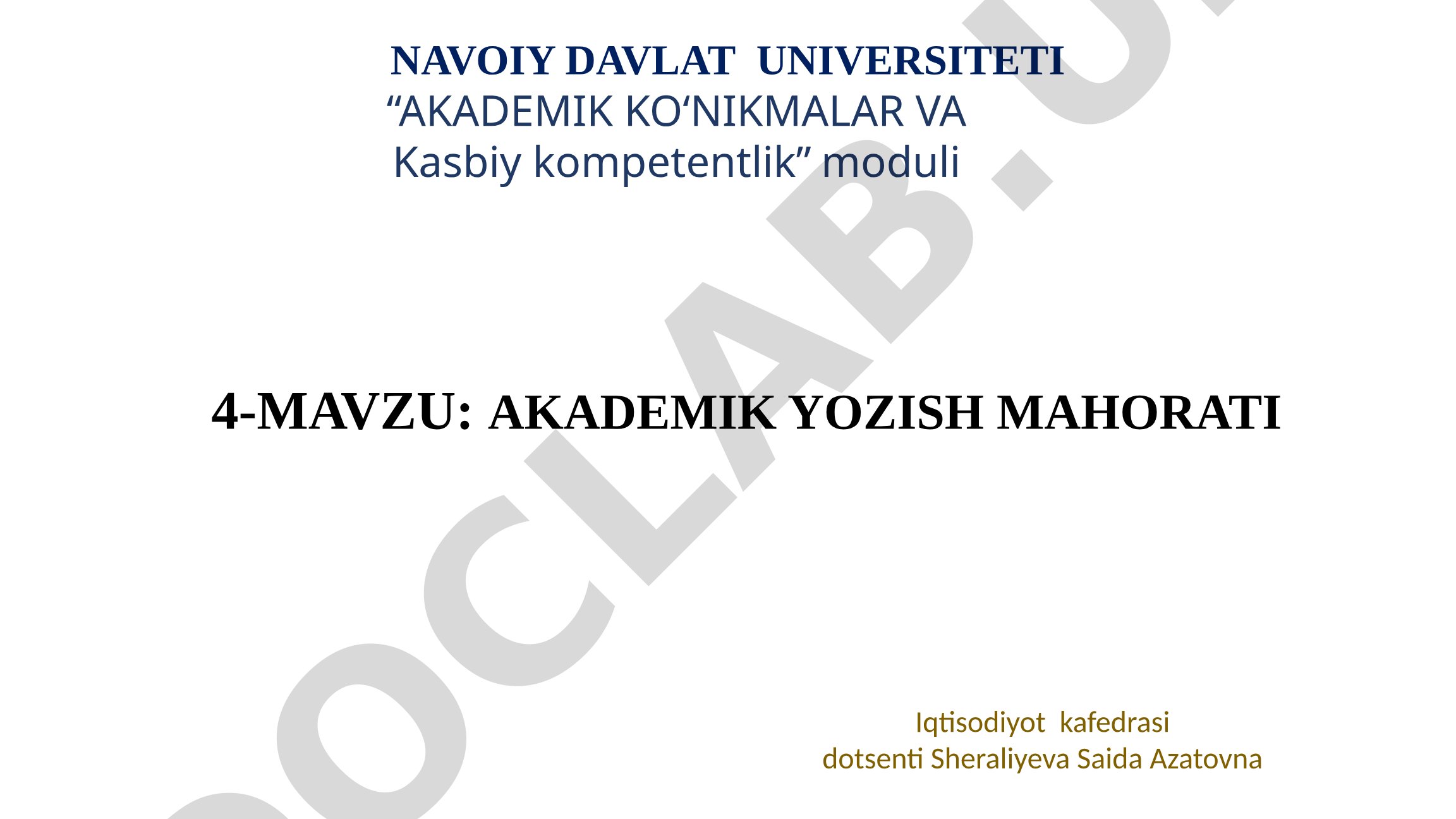 Akademik yozish mahorati