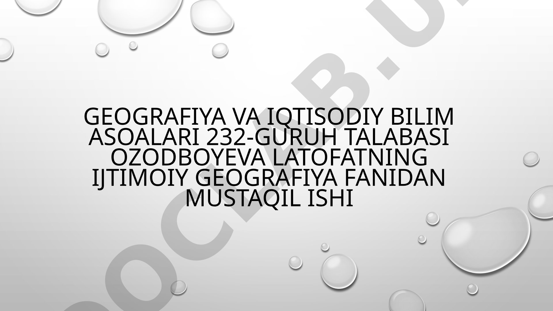 G‘arbiy Yevropa davlatlari geografiyasi