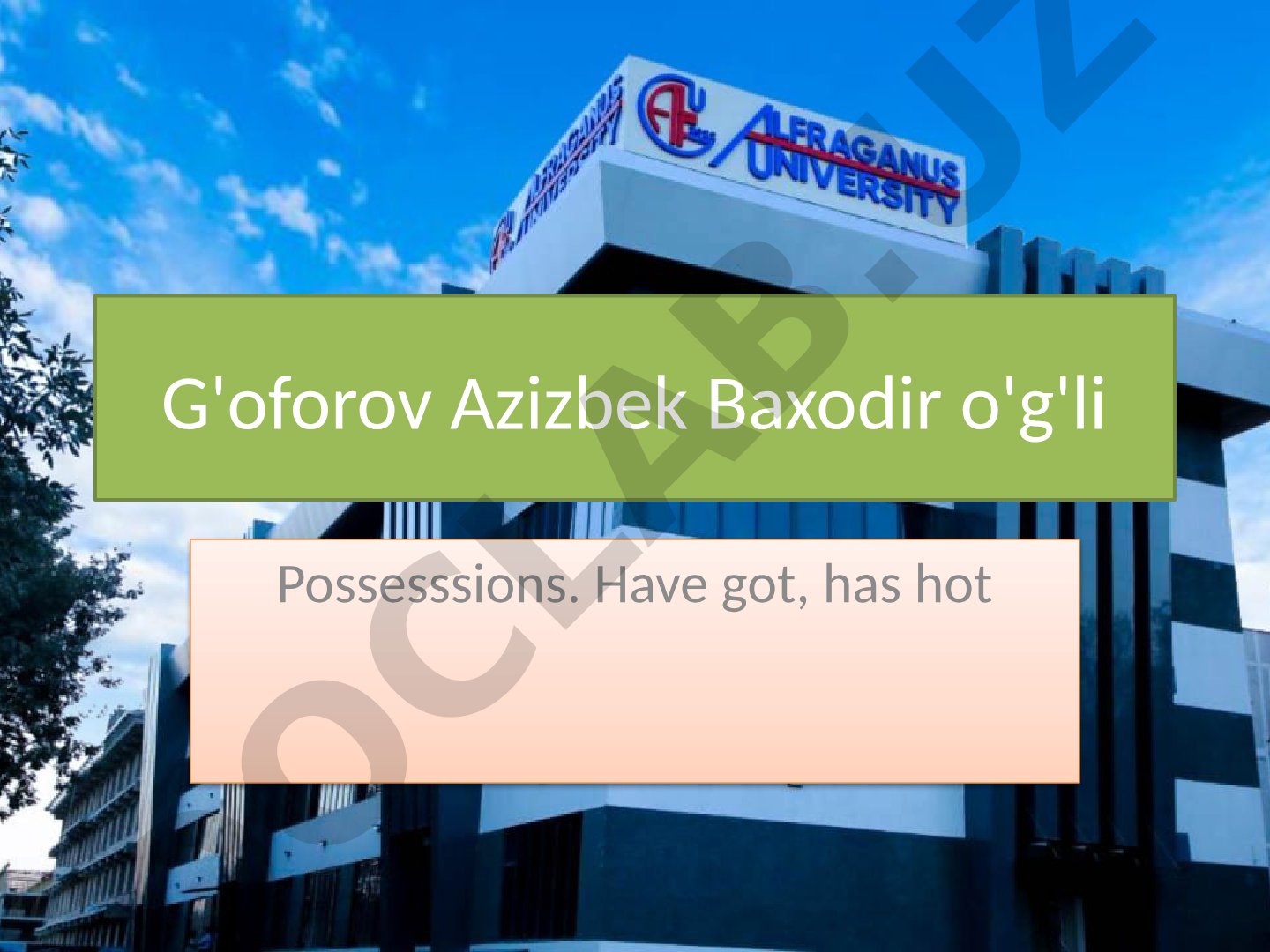 Possessions. Have got, has got