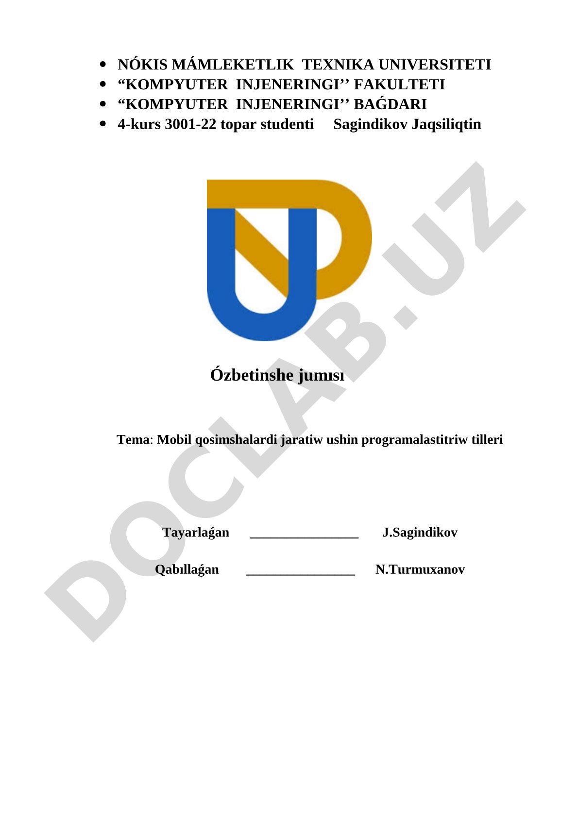 Mobil qosimshalardi jaratiw ushin programalastitriw tilleri