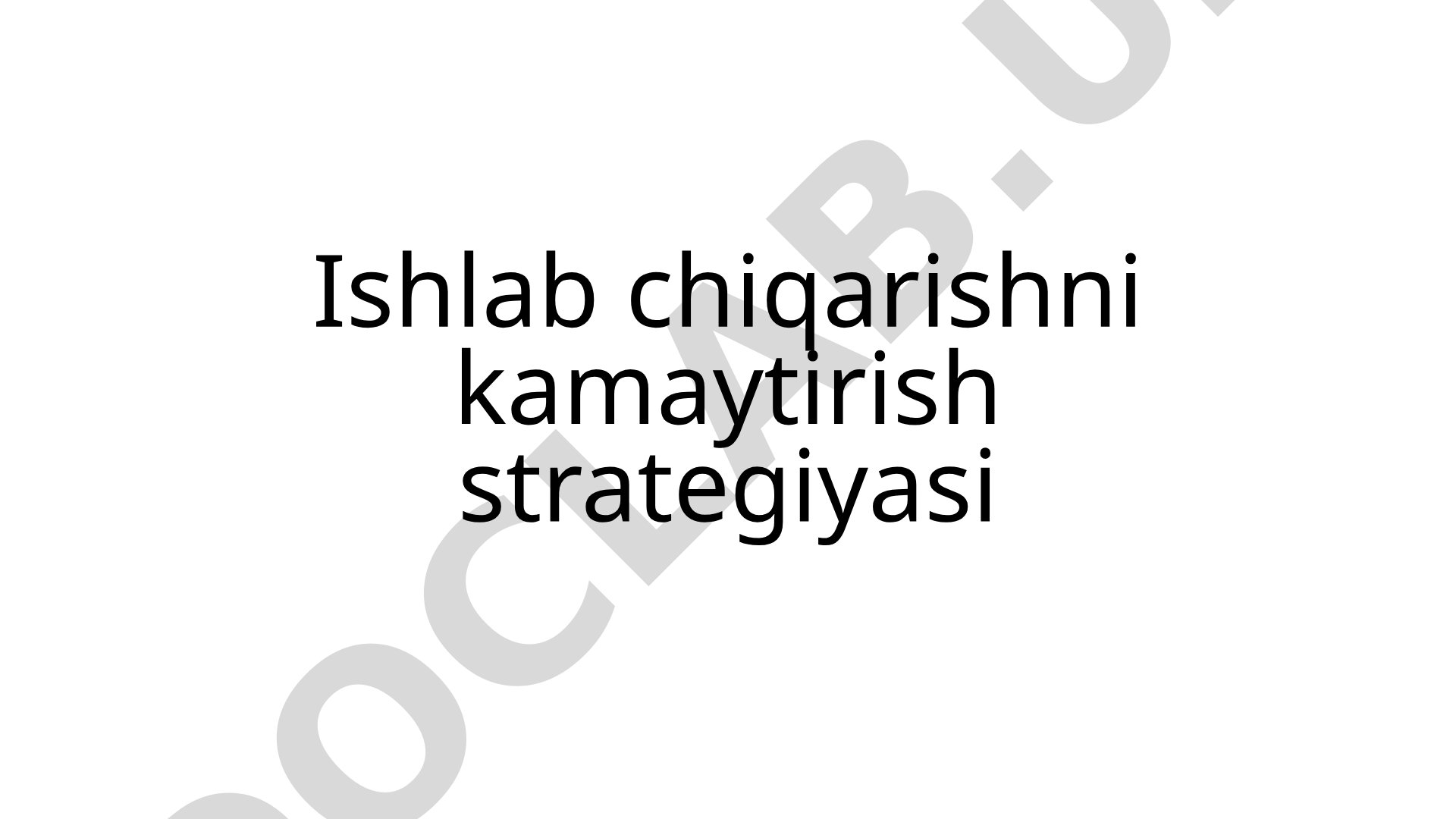Ishlab chiqarishni kamaytirish strategiyasi