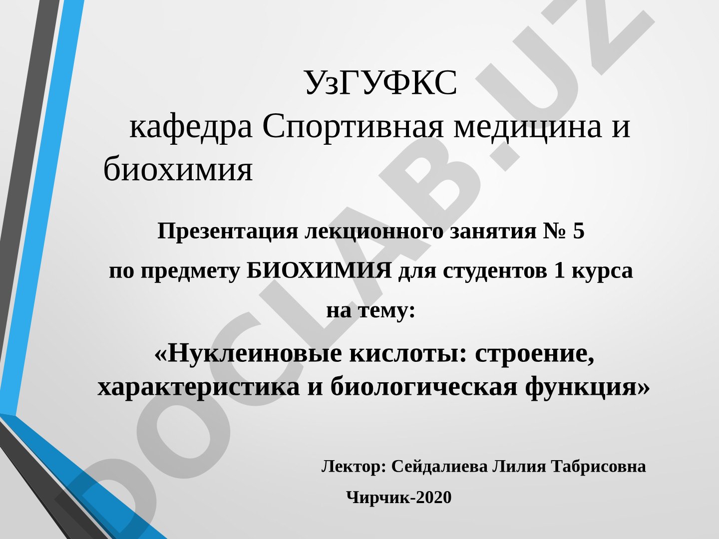 Нуклеиновые кислоты: строение, характеристика и биологическая функция