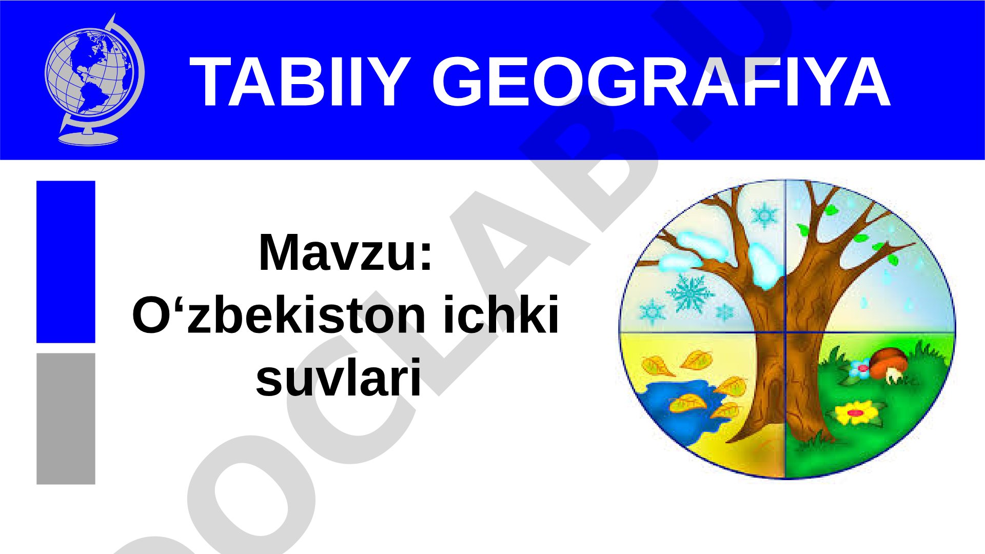 O‘zbekiston ichki suvlari Tabiiy geografiya