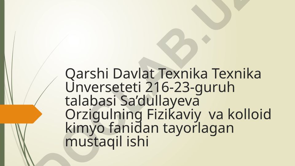 Suspenziyalarning tuzilishi va qo'llash sohalari