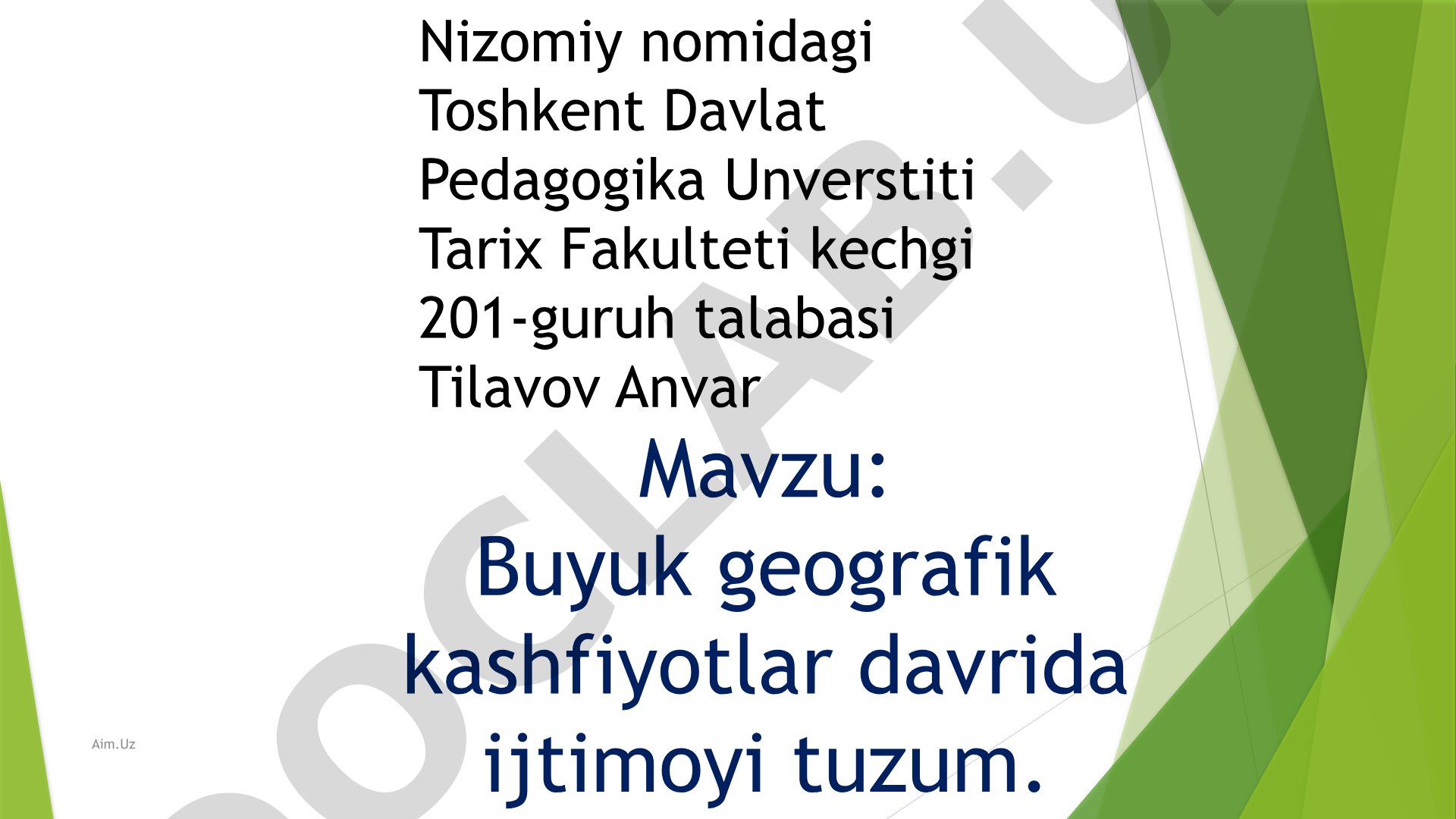 Buyuk geografik kashfiyotlar davrida ijtimoyi tuzum