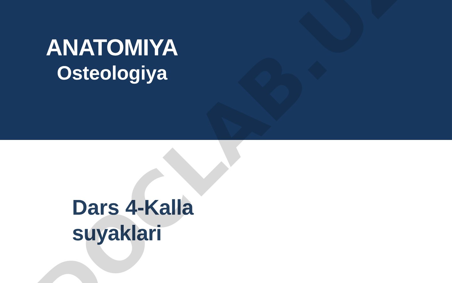 Kalla suyaklari: ensa suyagi va kalla suyaklari tarkibi