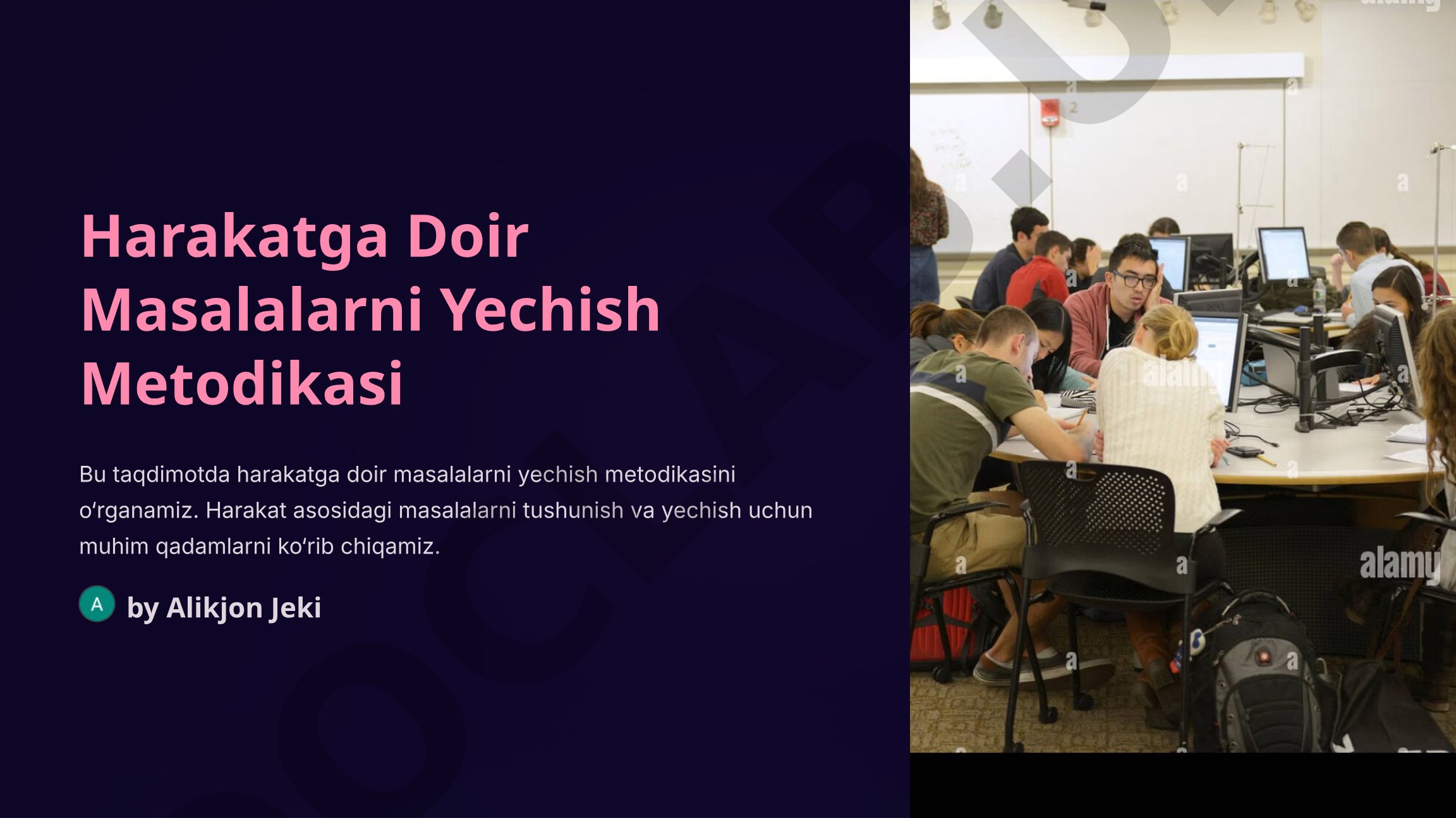 Harakatga Doir Masalalarni Yechish Metodikasi