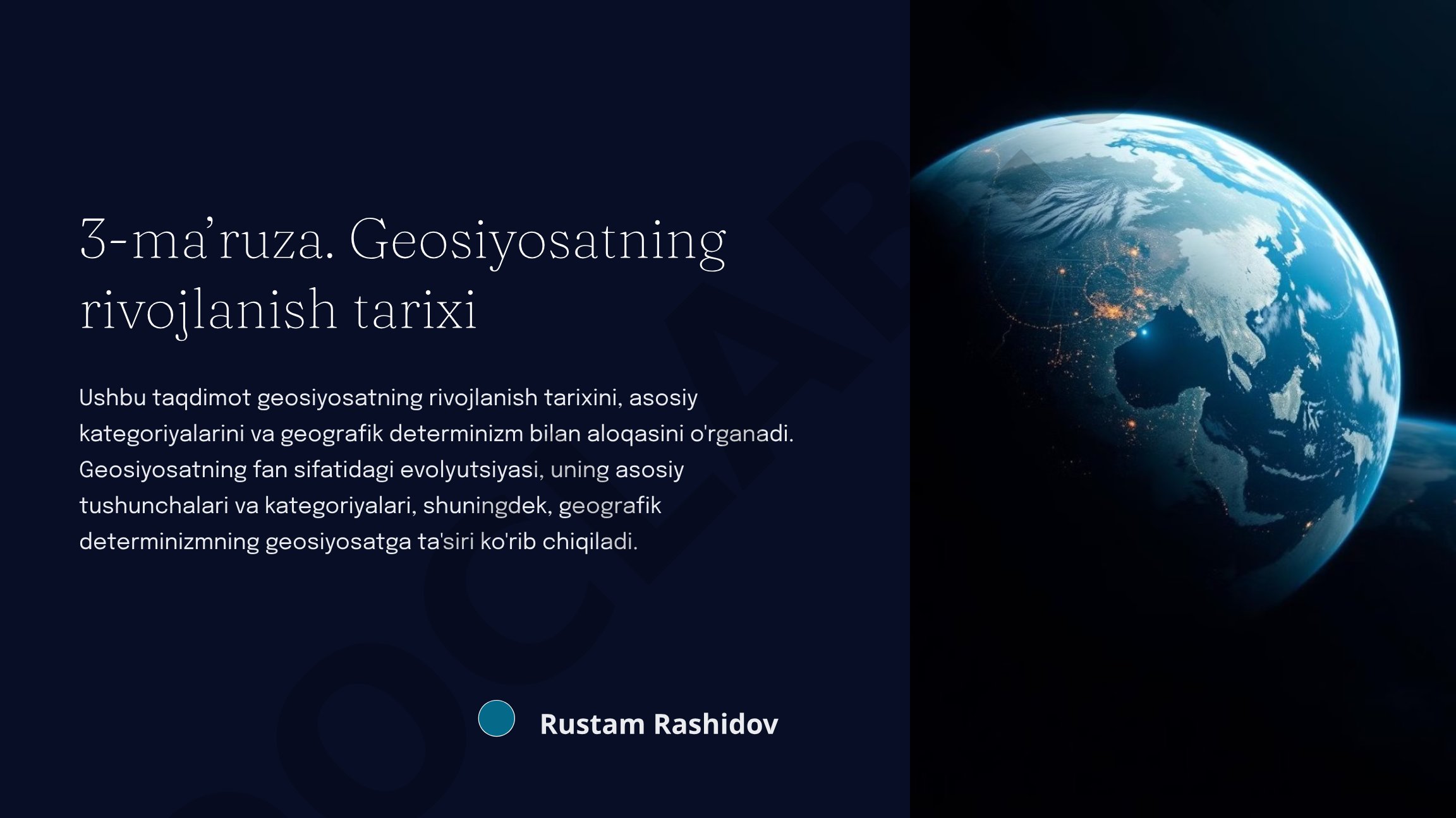 Geosiyosatning rivojlanish tarixi