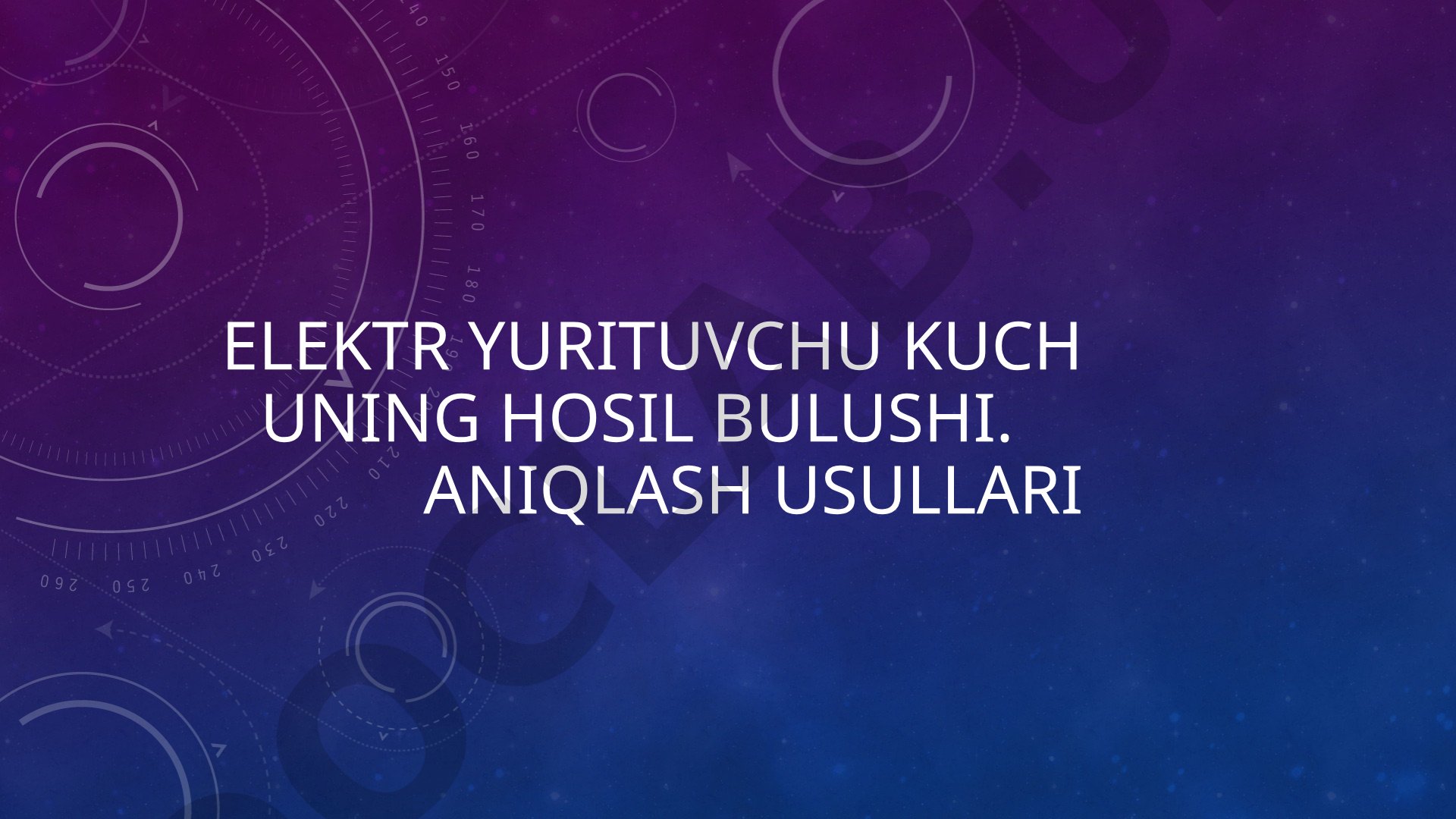 Elektr yurituvchi kuch va uni aniqlash