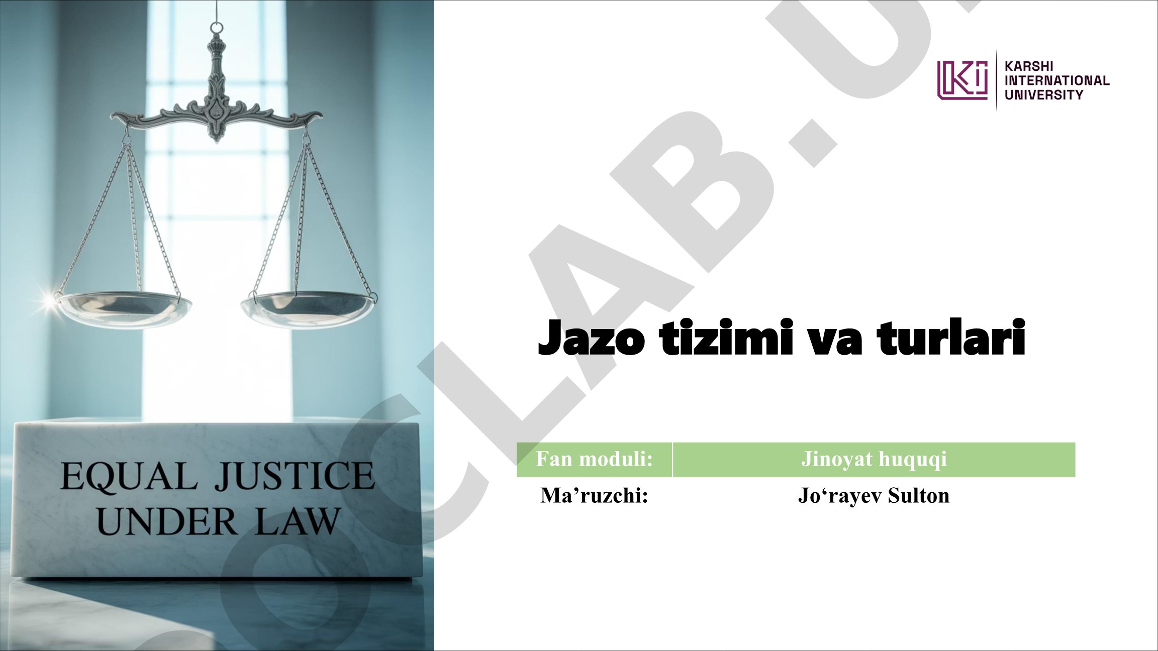 Jazo tizimi va turlari