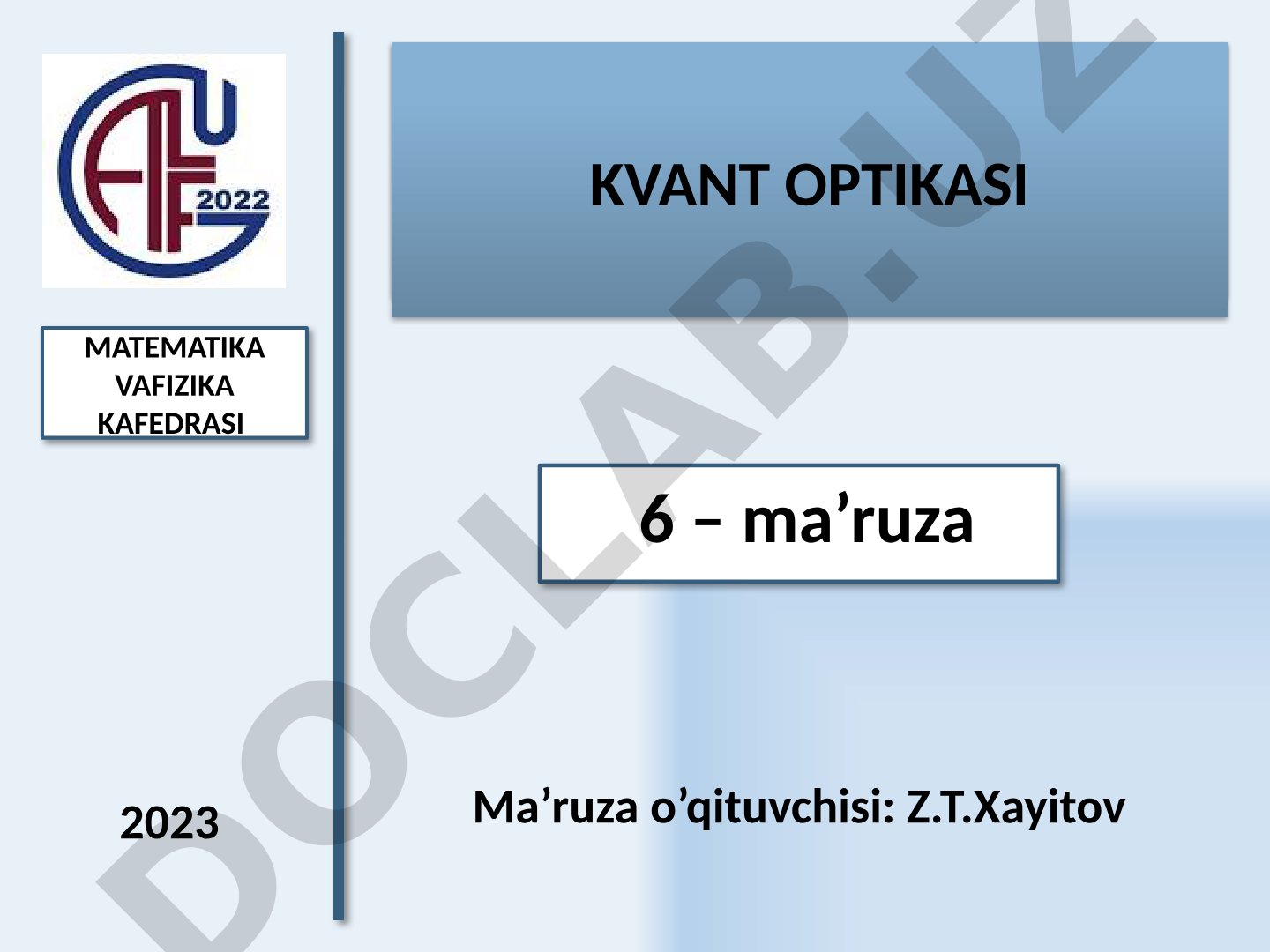 Kvant Optikasi