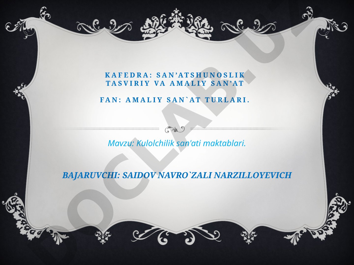 Kulolchilik san'ati maktablari