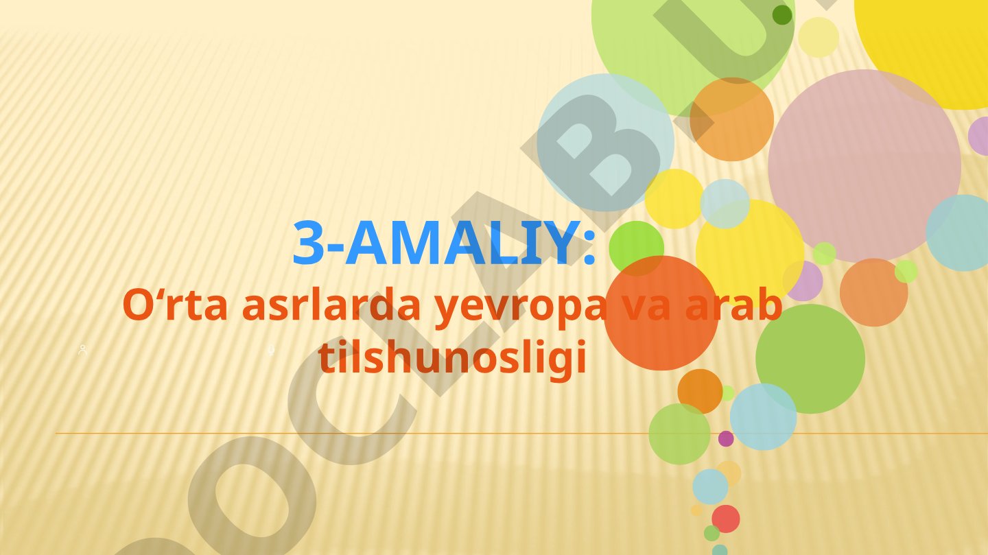 O'rta asrlarda Yevropa va arab tilshunosligi