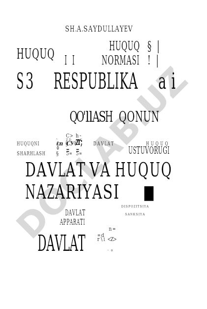 Davlat va huquq nazariyasi