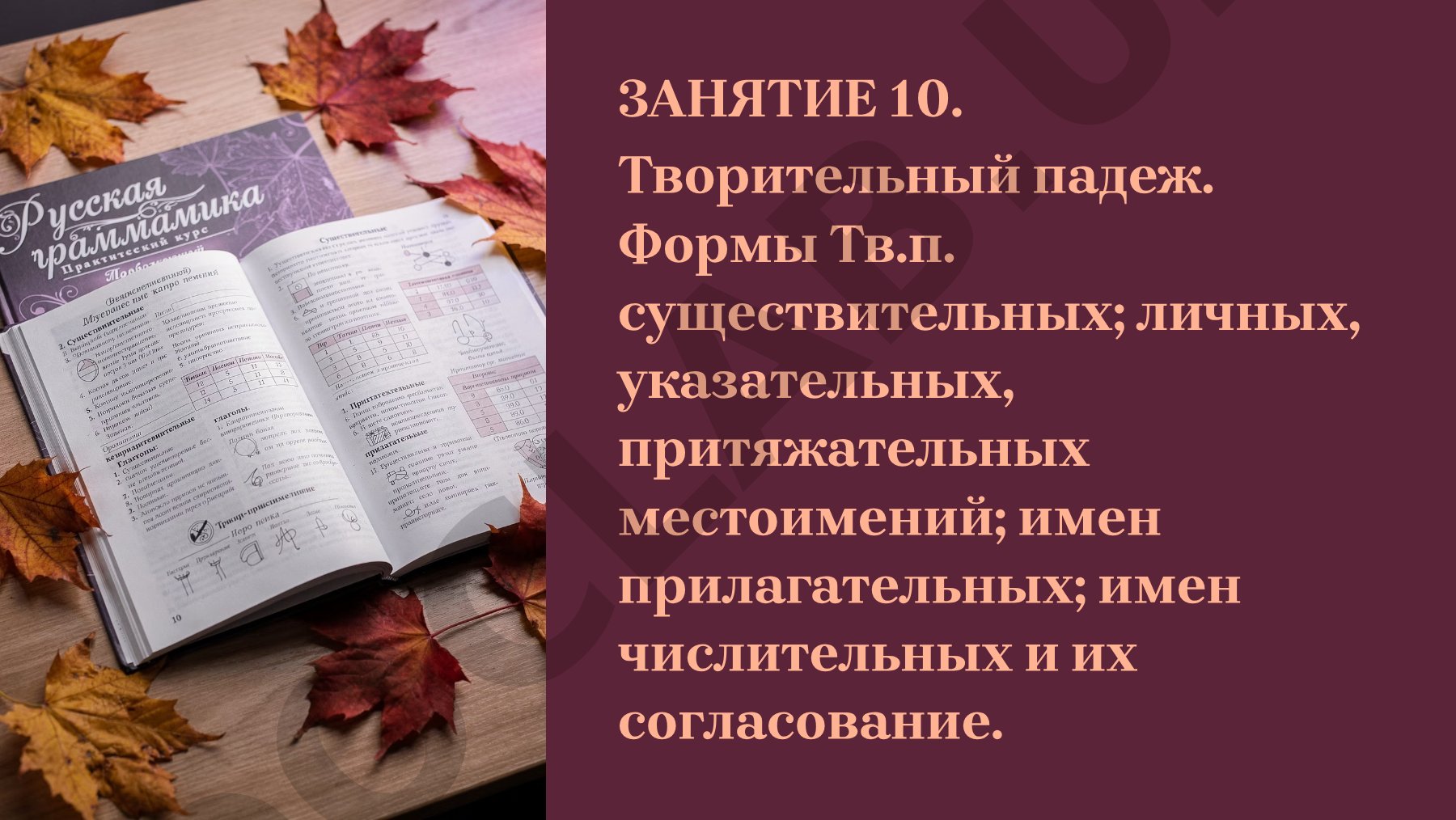 Творительный падеж в русском языке