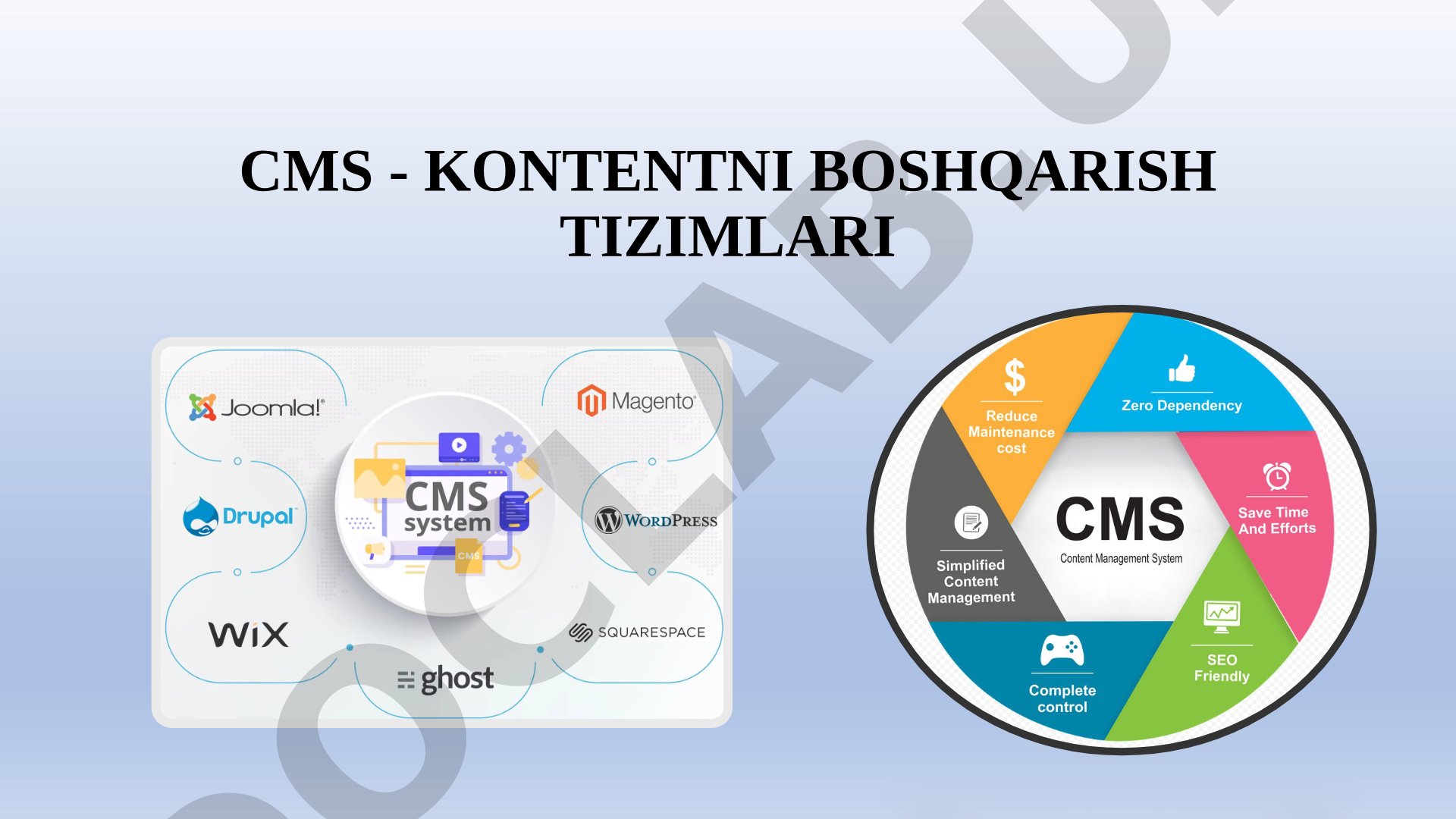 Kontentni boshqarish tizimlari (CMS)
