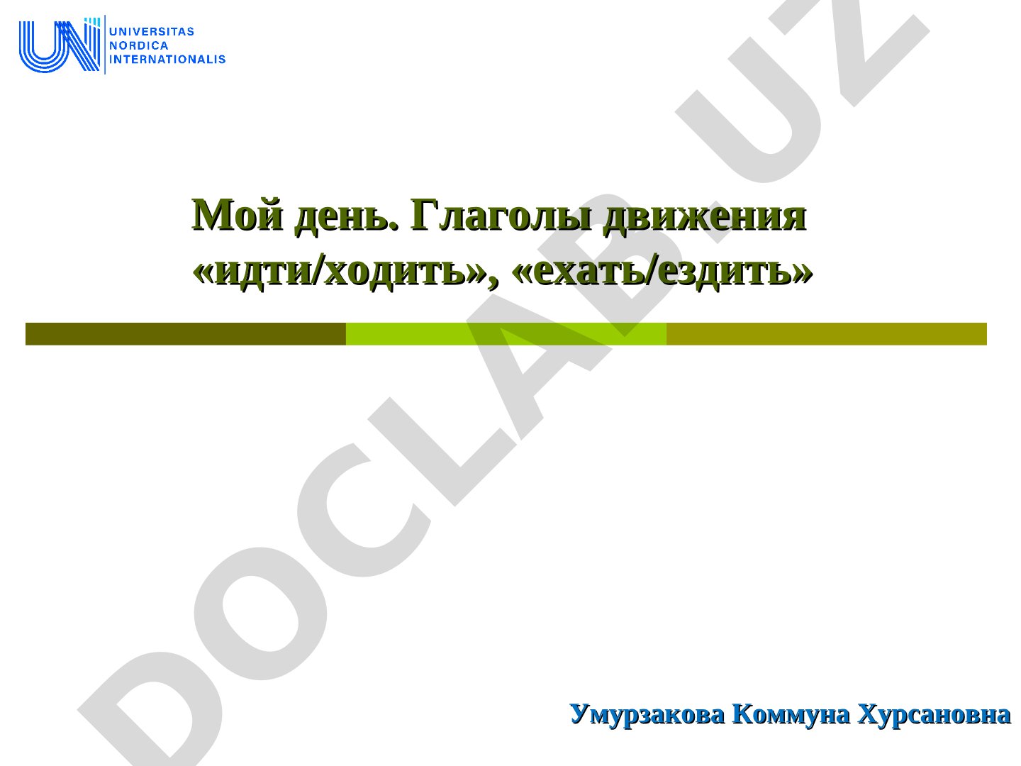 Мой день. Глаголы движения «идти/ходить», «ехать/ездить»