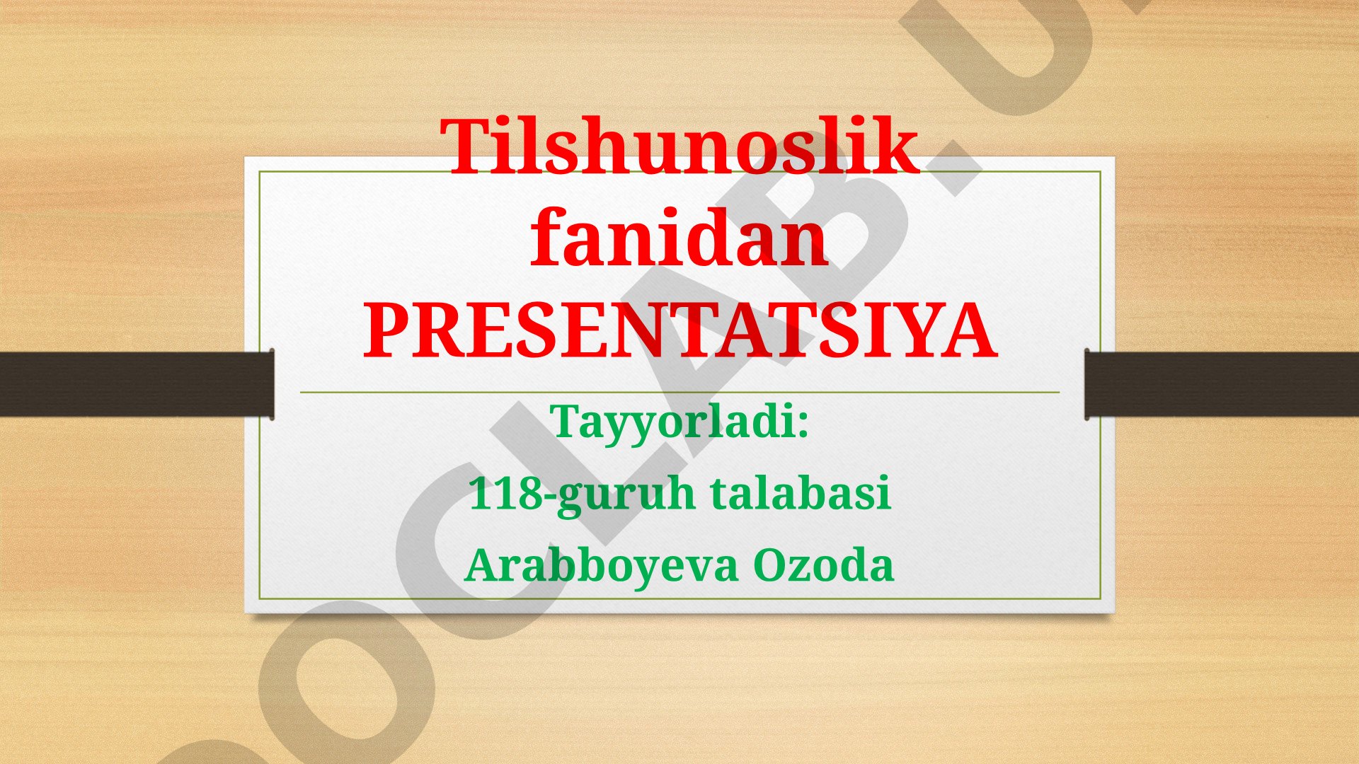 Tilshunoslikda tillarning kelib chiqishi va qarindoshligini aniqlashga asoslangan tasnif