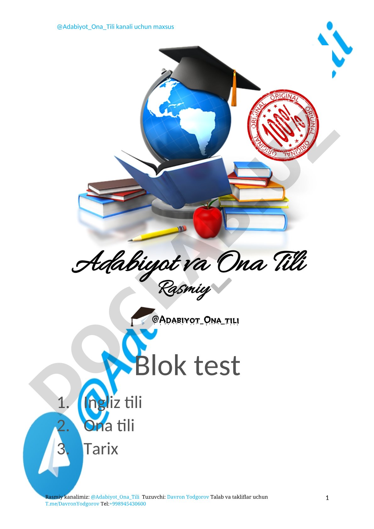 English grammar and vocabulary test