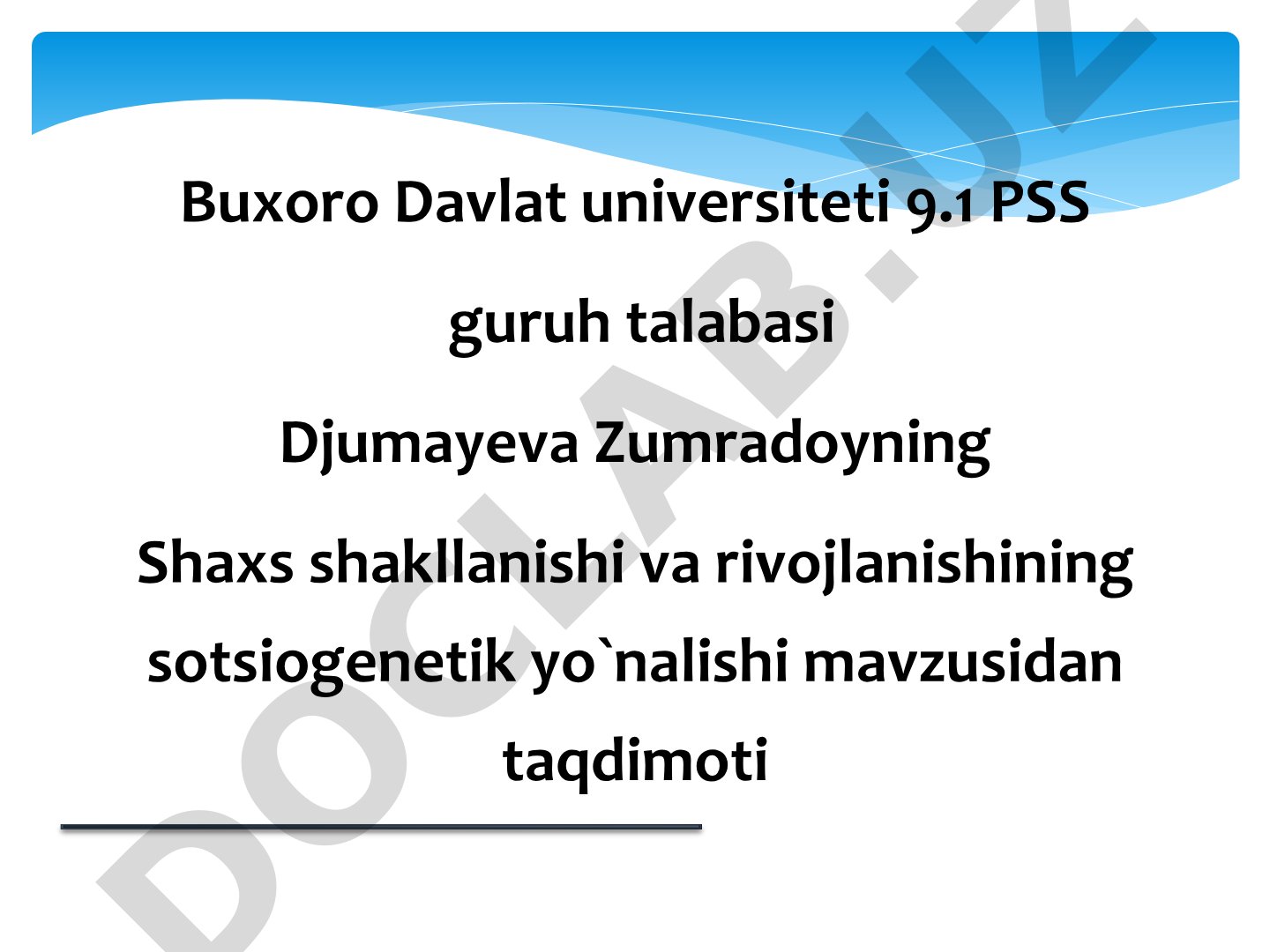 Shaxs shakllanishi va rivojlanishining sotsiogenetik yo'nalishi