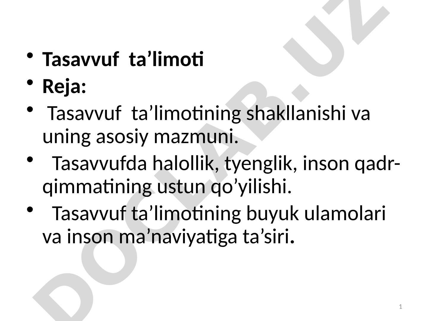 Tasavvuf ta’limoti