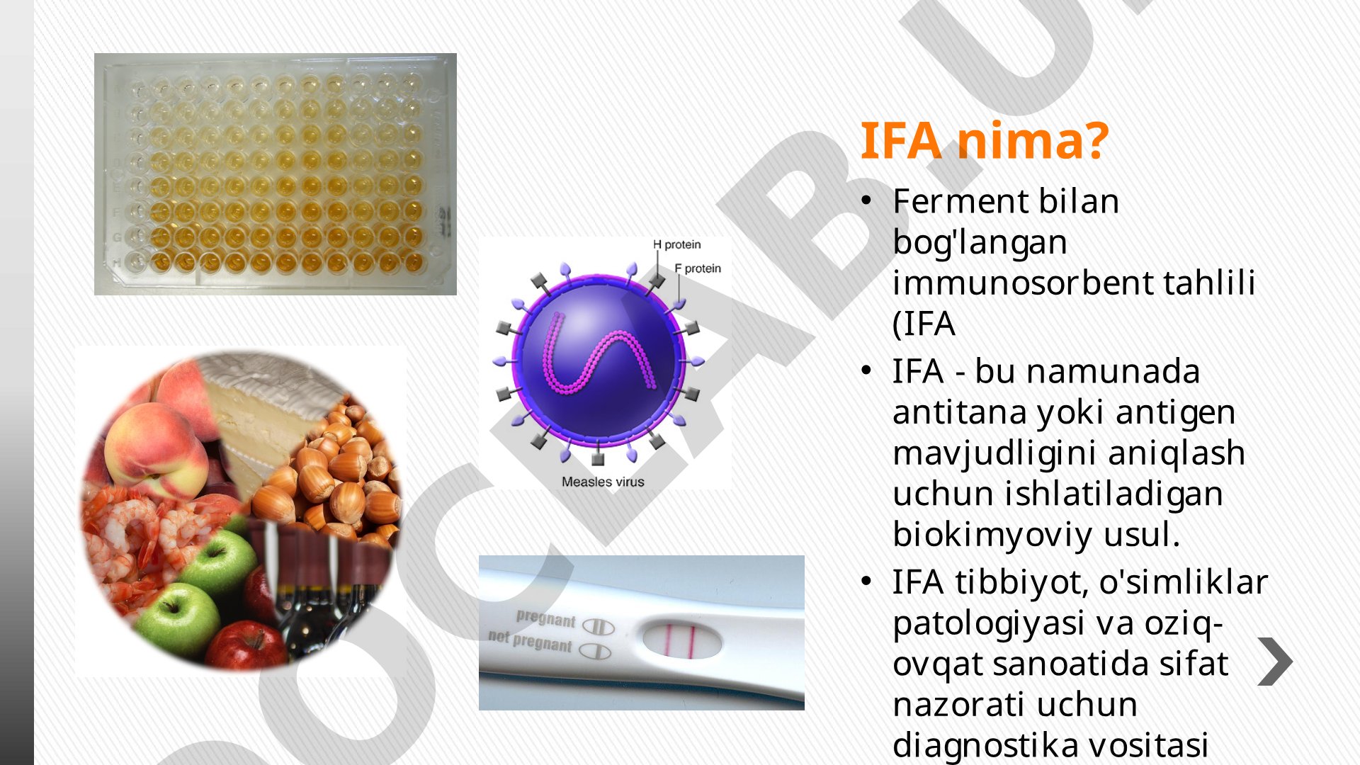 IFA (ferment bilan bog'langan immunosorbent tahlili)