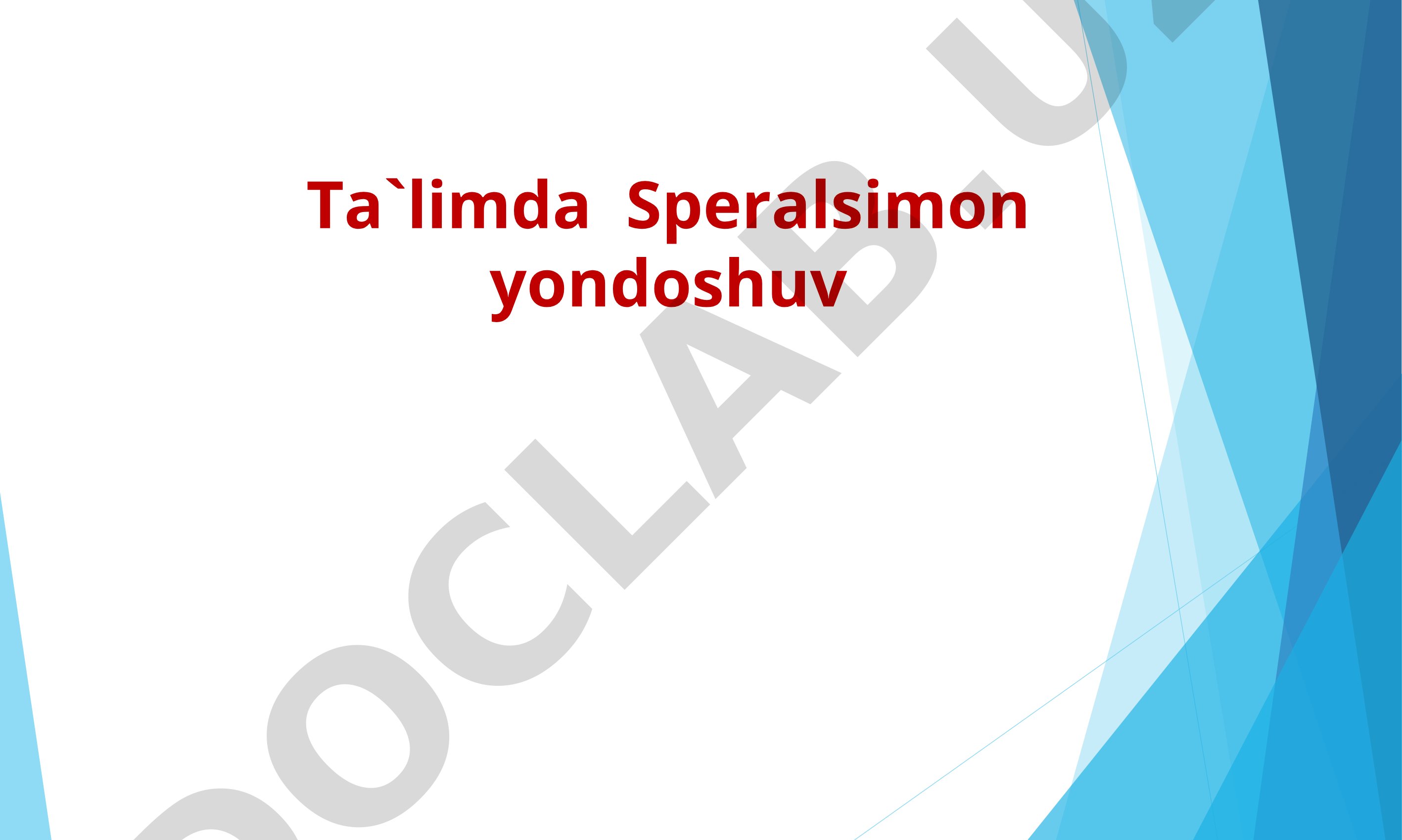 Ta’limda spiralsimon yondashuv