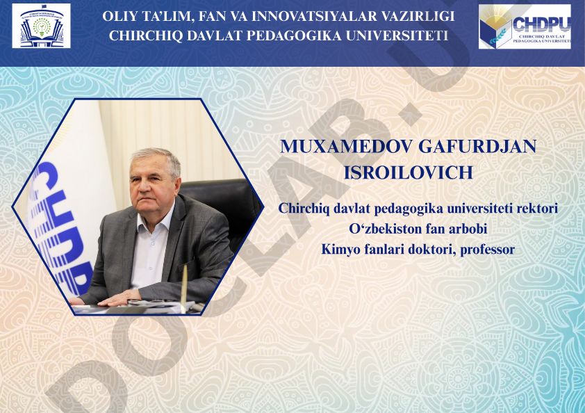 Chirchiq davlat pedagogika universiteti rahbariyati tarkibi