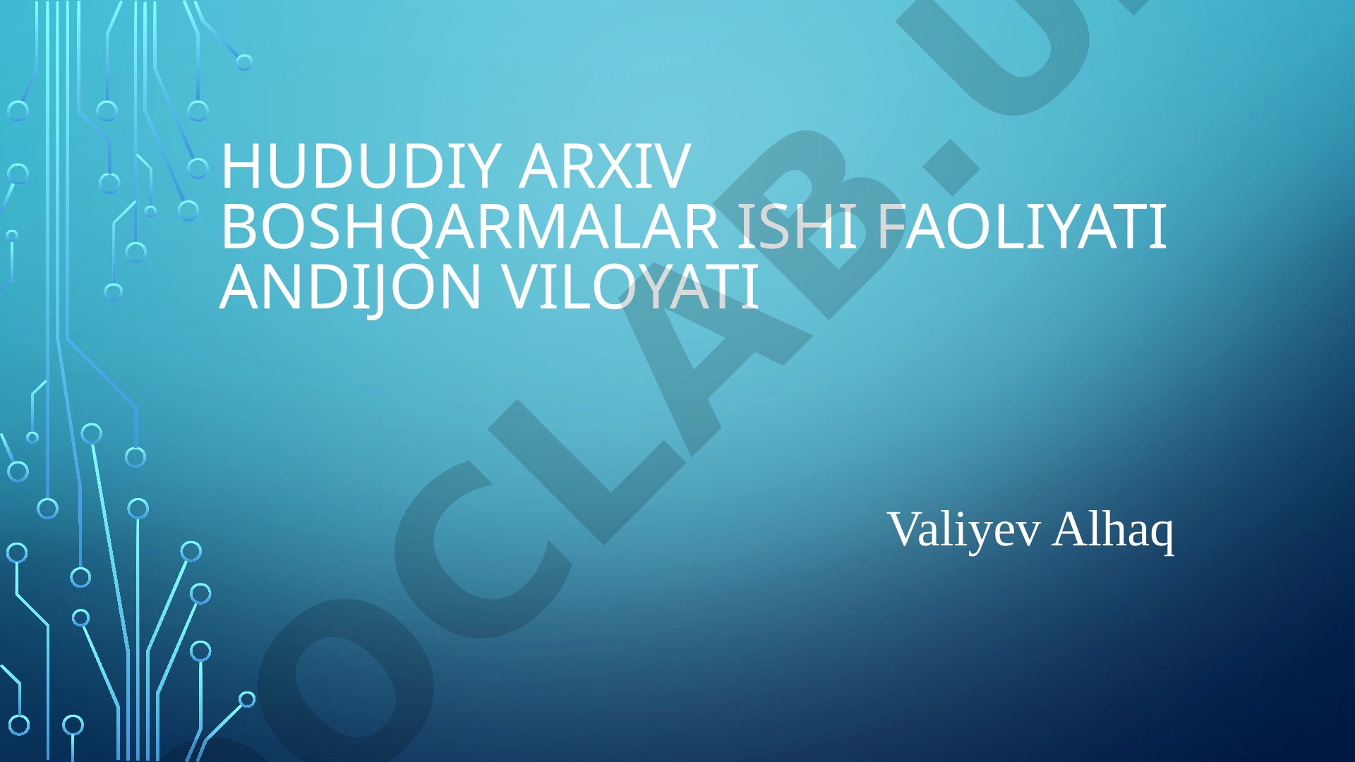 Maktabgacha ta'limda ijro intizomi va arxiv ish yuritishni takomillashtirish