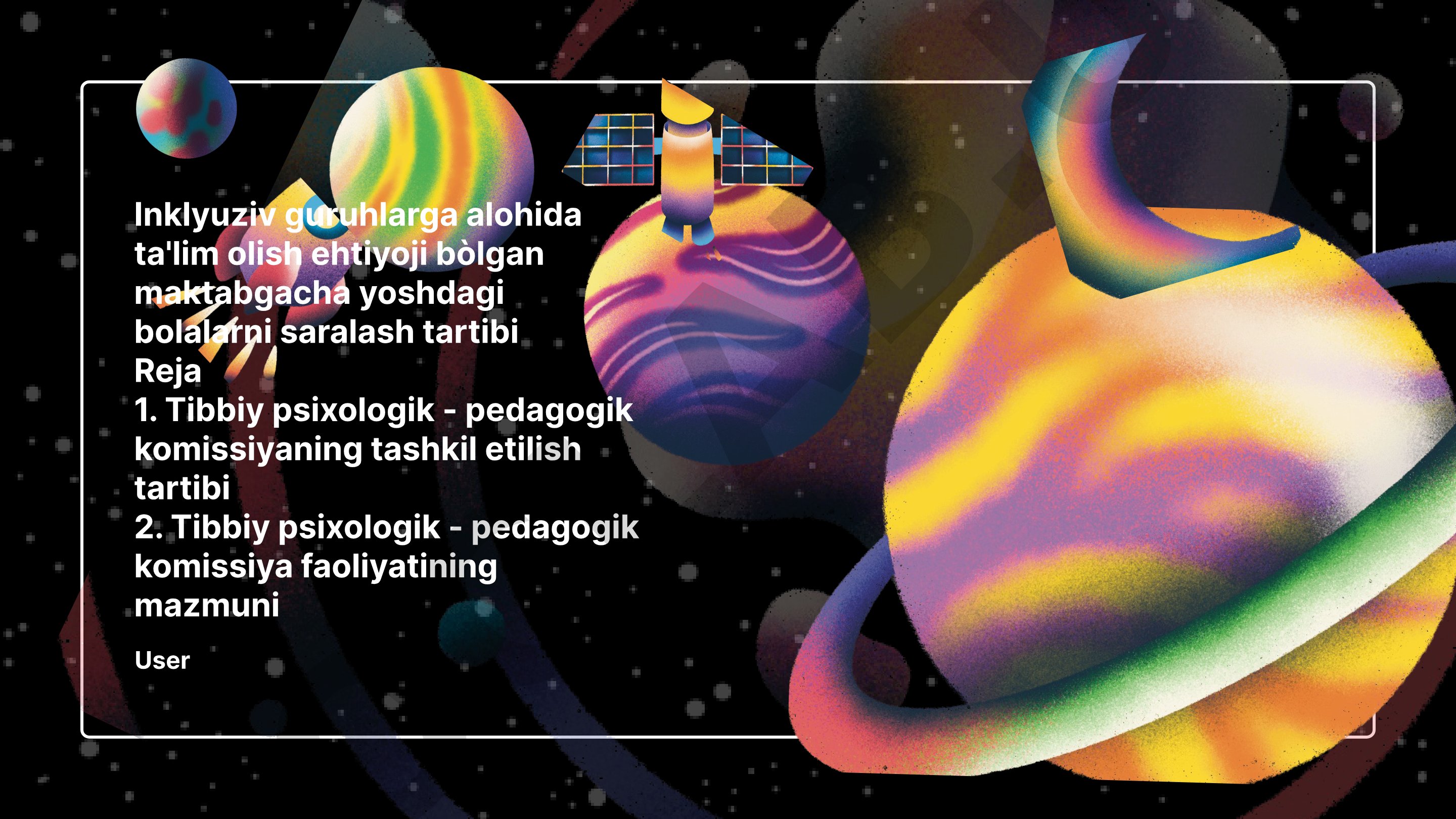 Inklyuziv guruhlarga alohida ta'lim olish ehtiyoji bòlgan maktabgacha yoshdagi bolalarni saralash tartibi