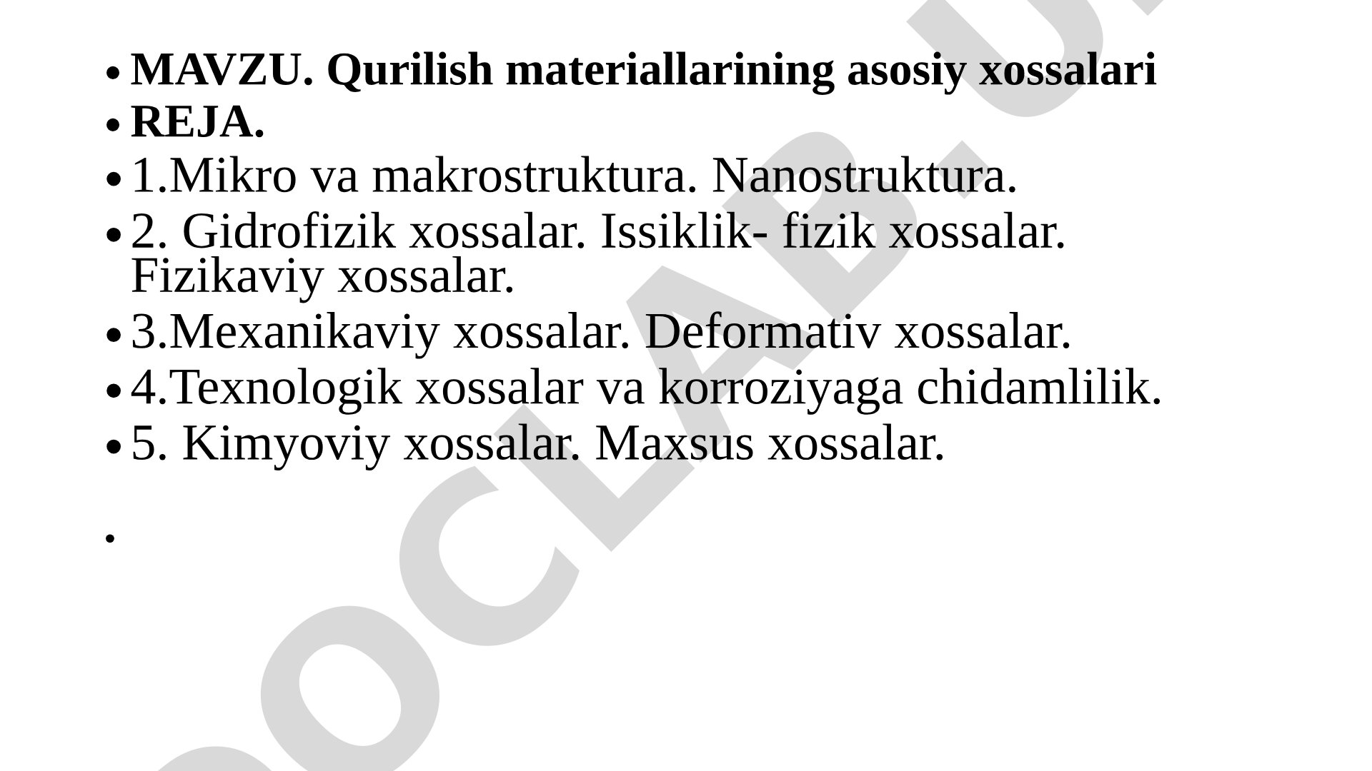 Qurilish mаteriаllаrining аsosiy xossаlаri