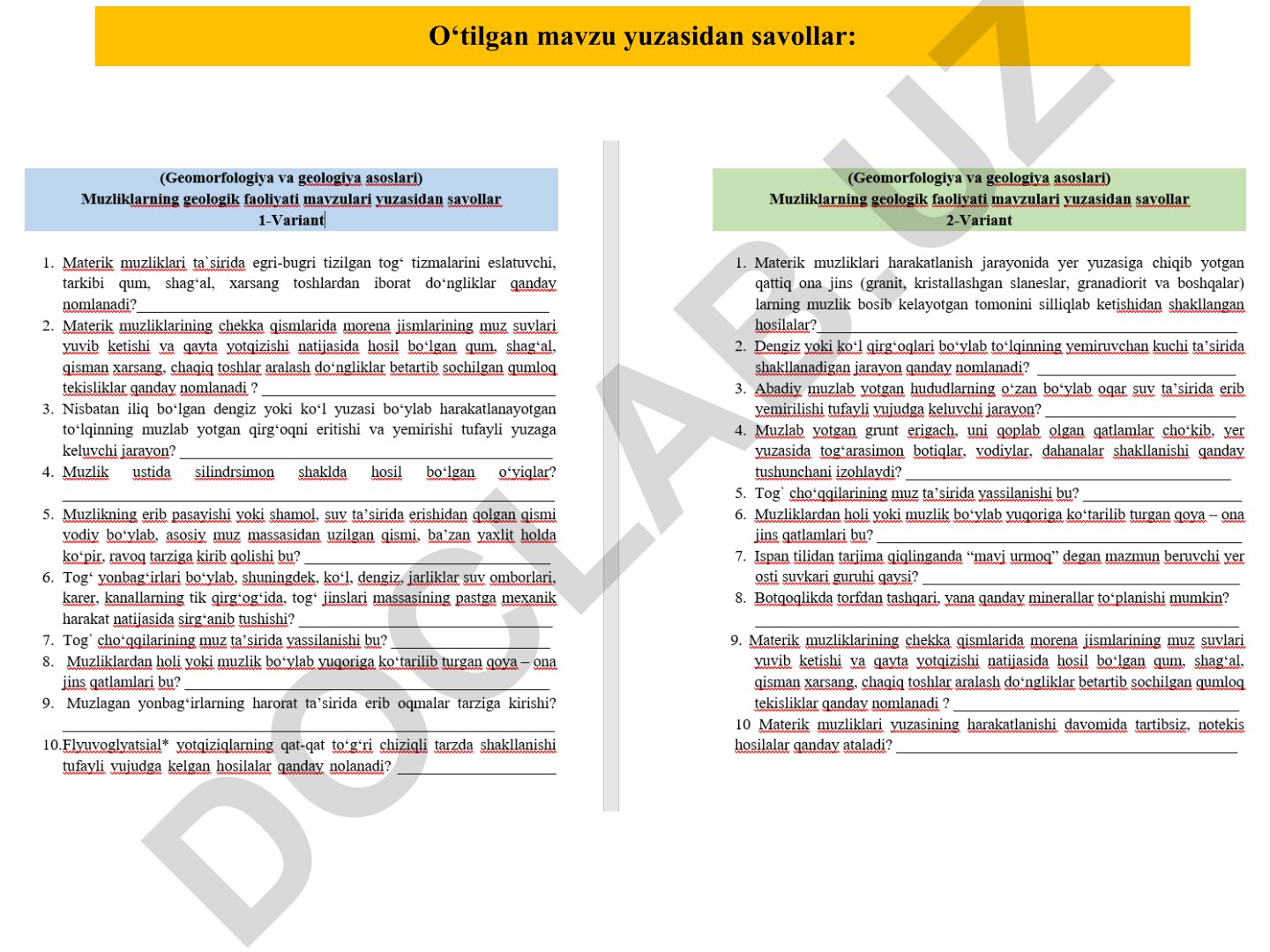 Qirg‘oq relyef shakllari