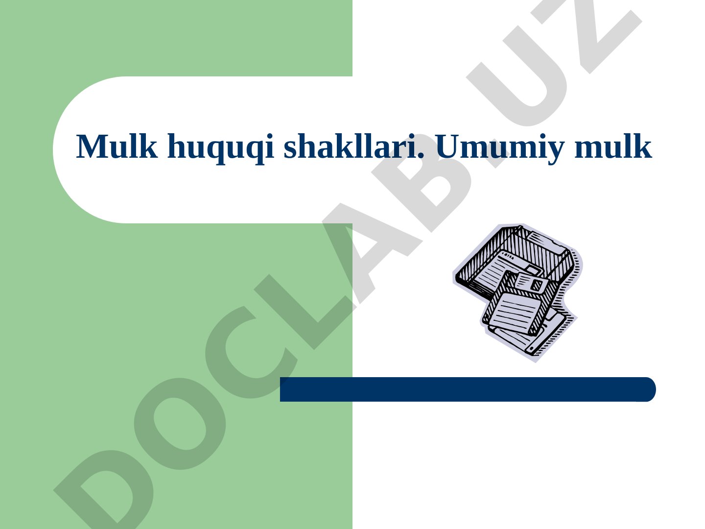 Xususiy va ommaviy mulk huquqi tushunchasi, obyektlari va FK moddalari asosida tahlil