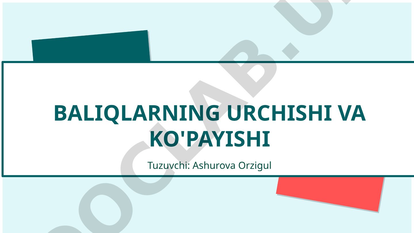 Baliqlarning urchishi va ko'payishi