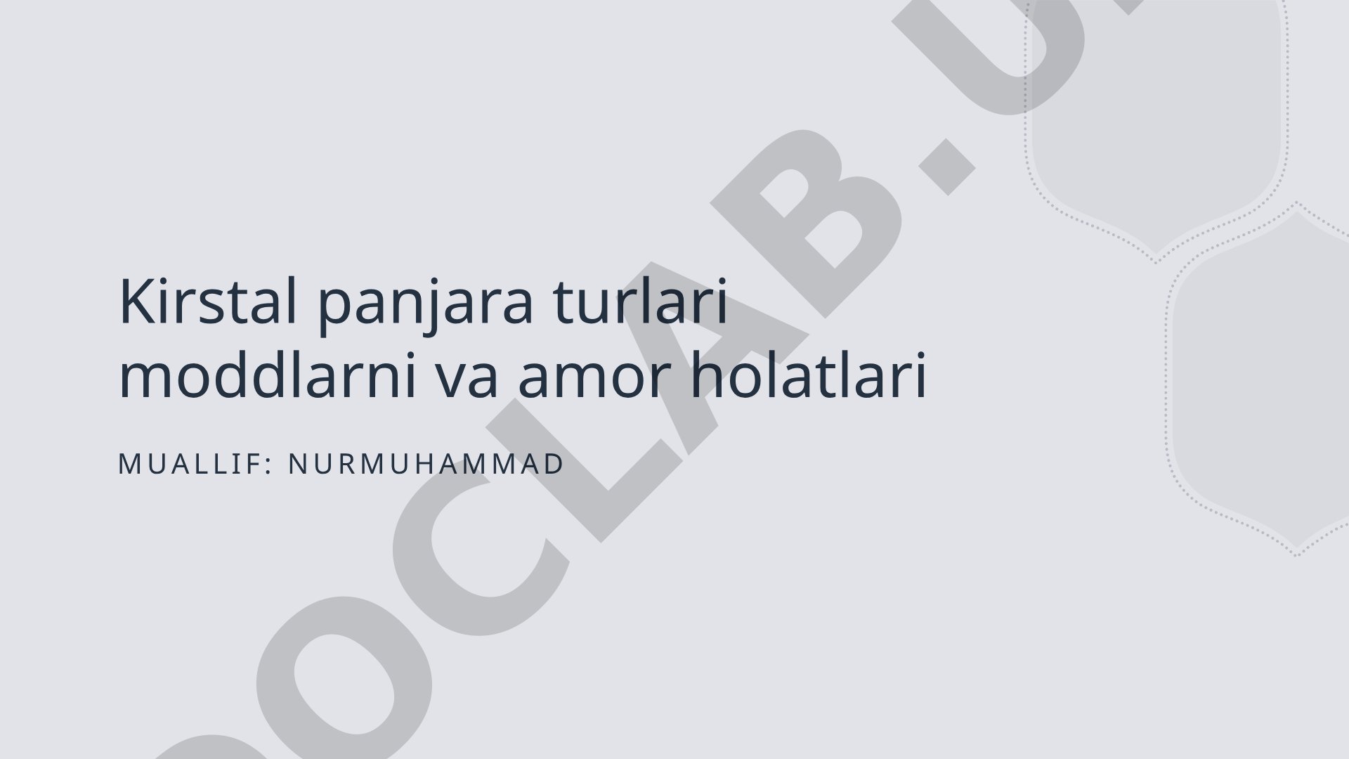 Oyna panjara turlari