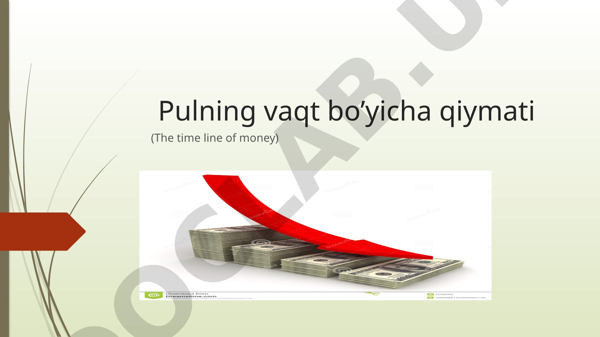Pulning vaqt bo’yicha qiymati