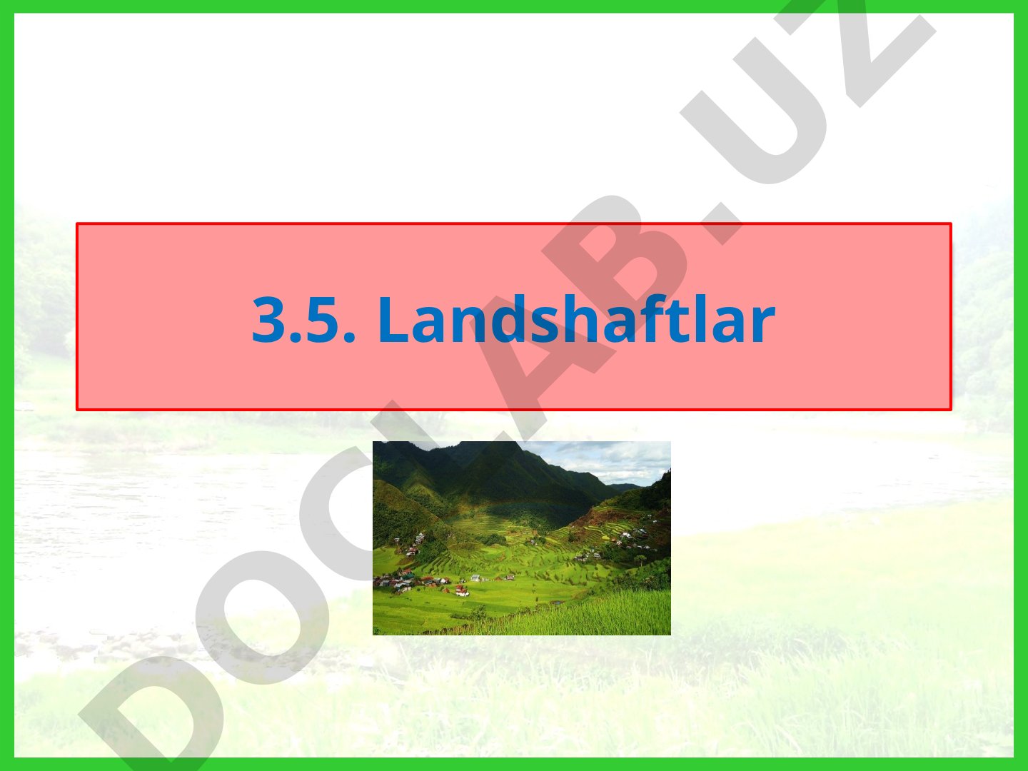 Geografik koordinatalar va landshaftlar