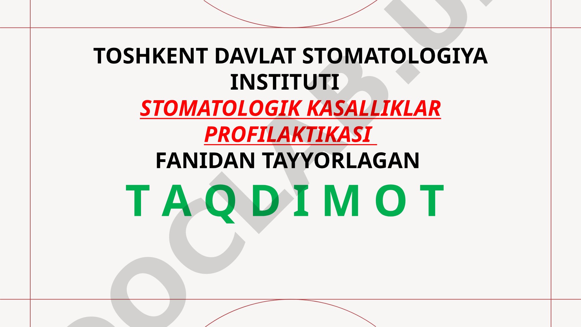 Sut va doimiy tishlarning anatomik, gistologik va qattiq to'qimalarning kimyoviy tuzilishi