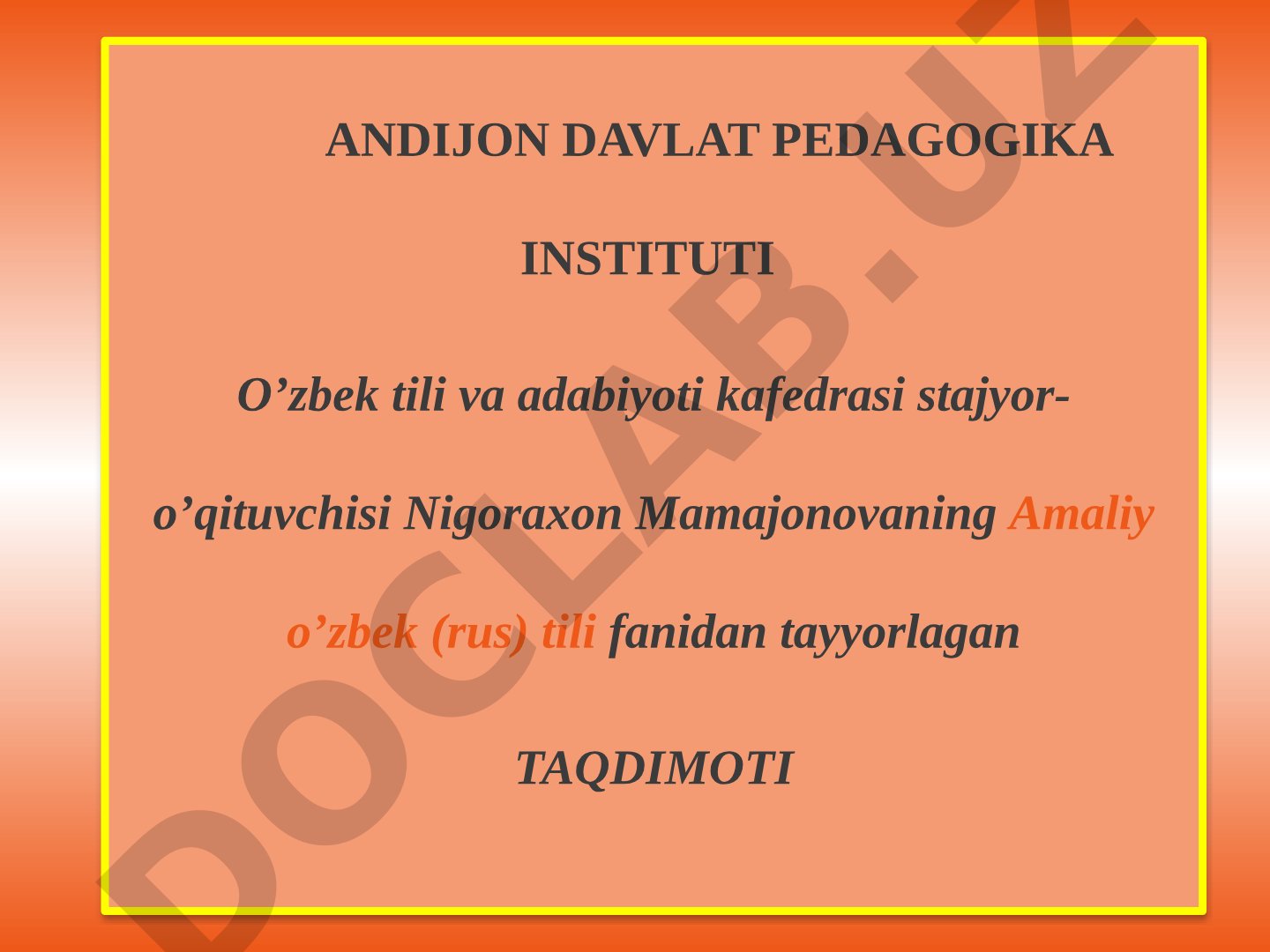 O‘zbek adabiy tili rivojlanish bosqichlari