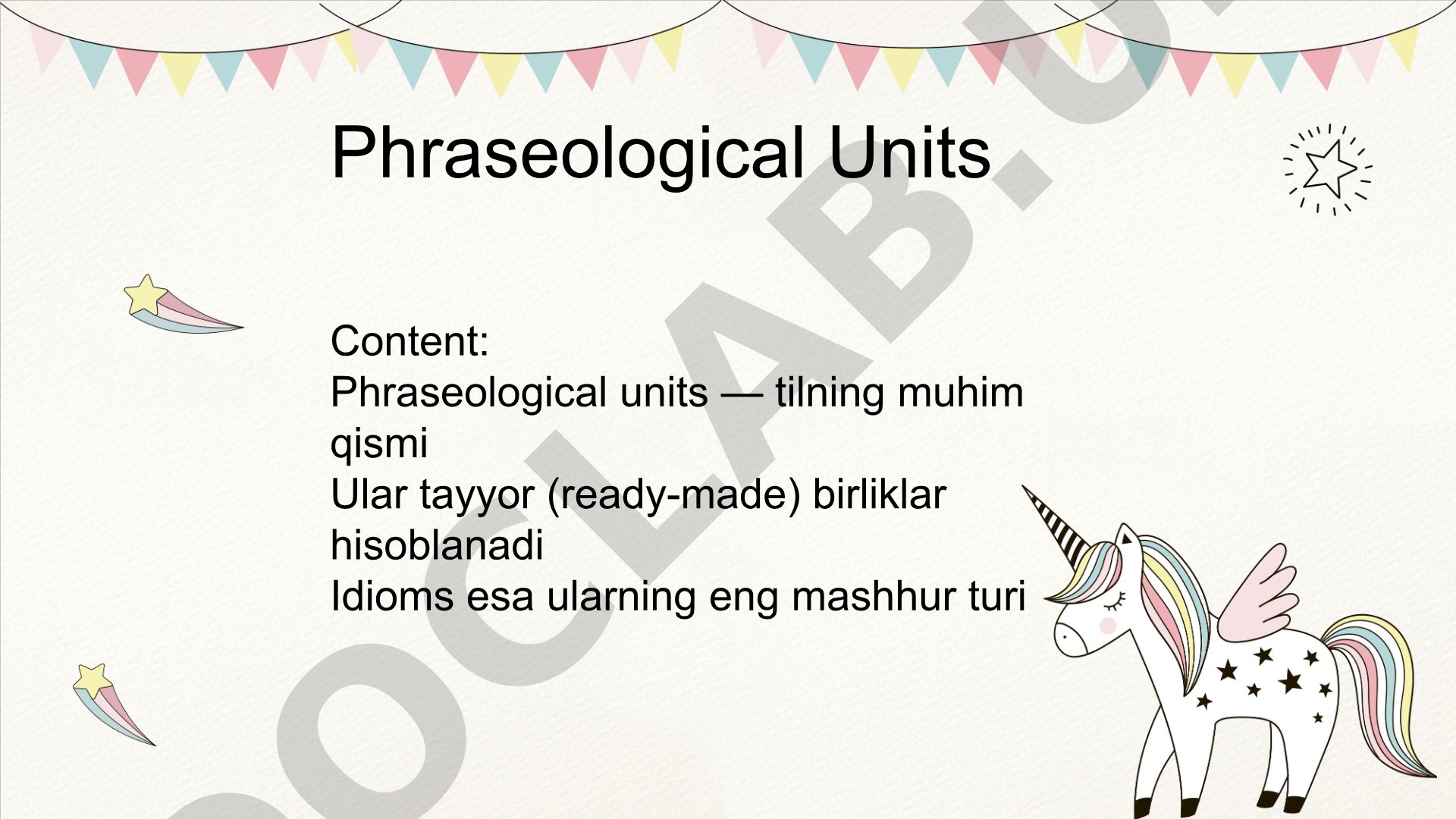 Frazeologik birliklar va idiomalar