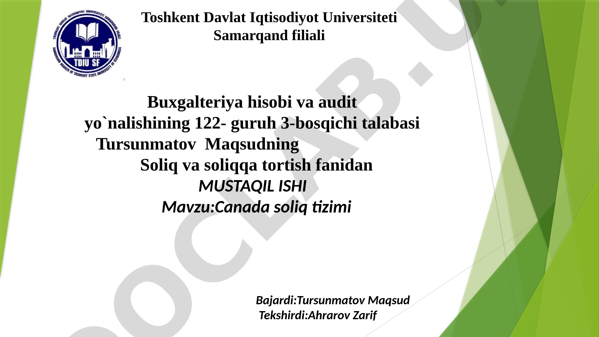 Kanada soliq tizimi